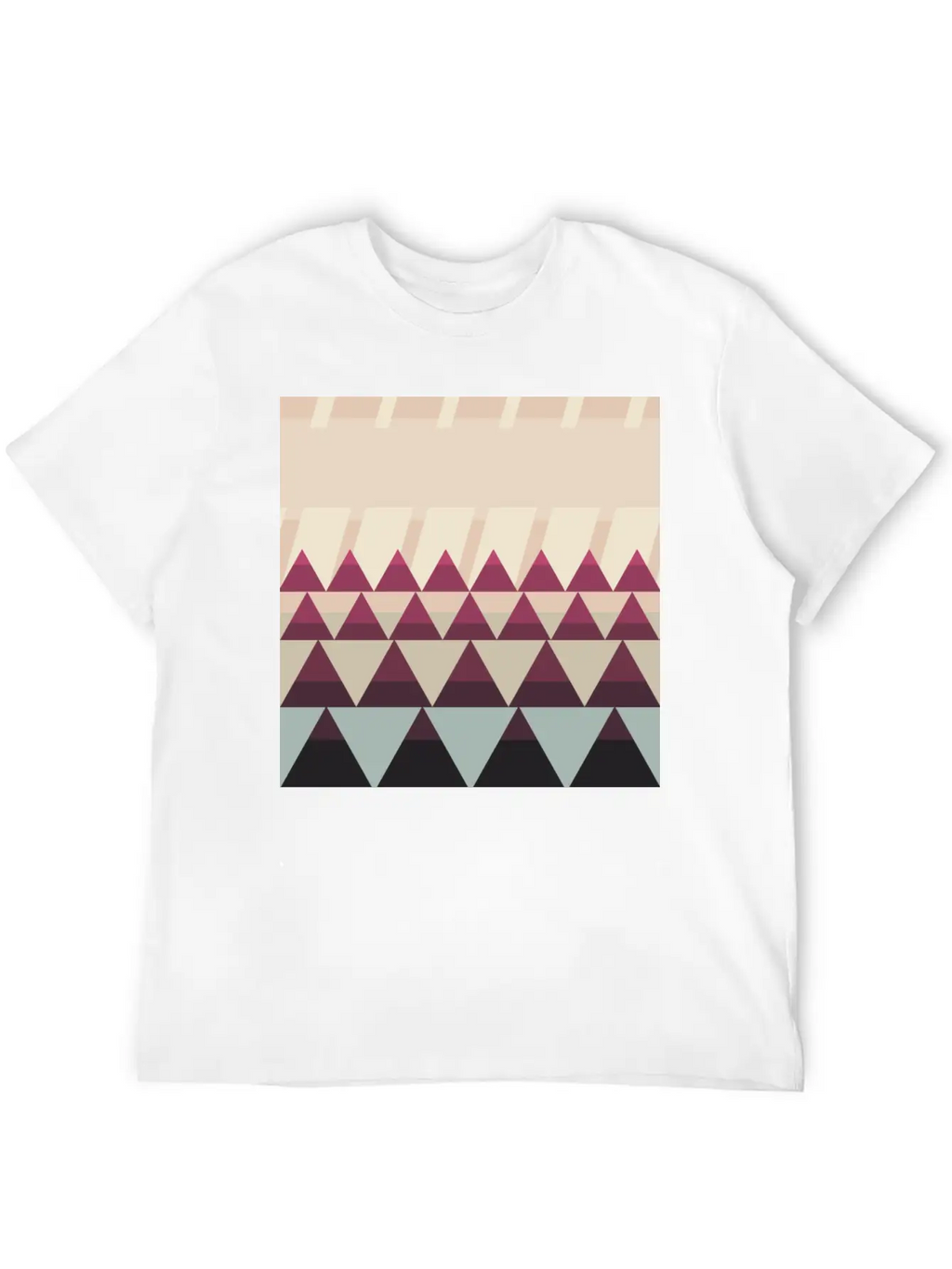 Gradient Triangles Unisex Casual T-Shirt – Clean Design For Daily Comfort