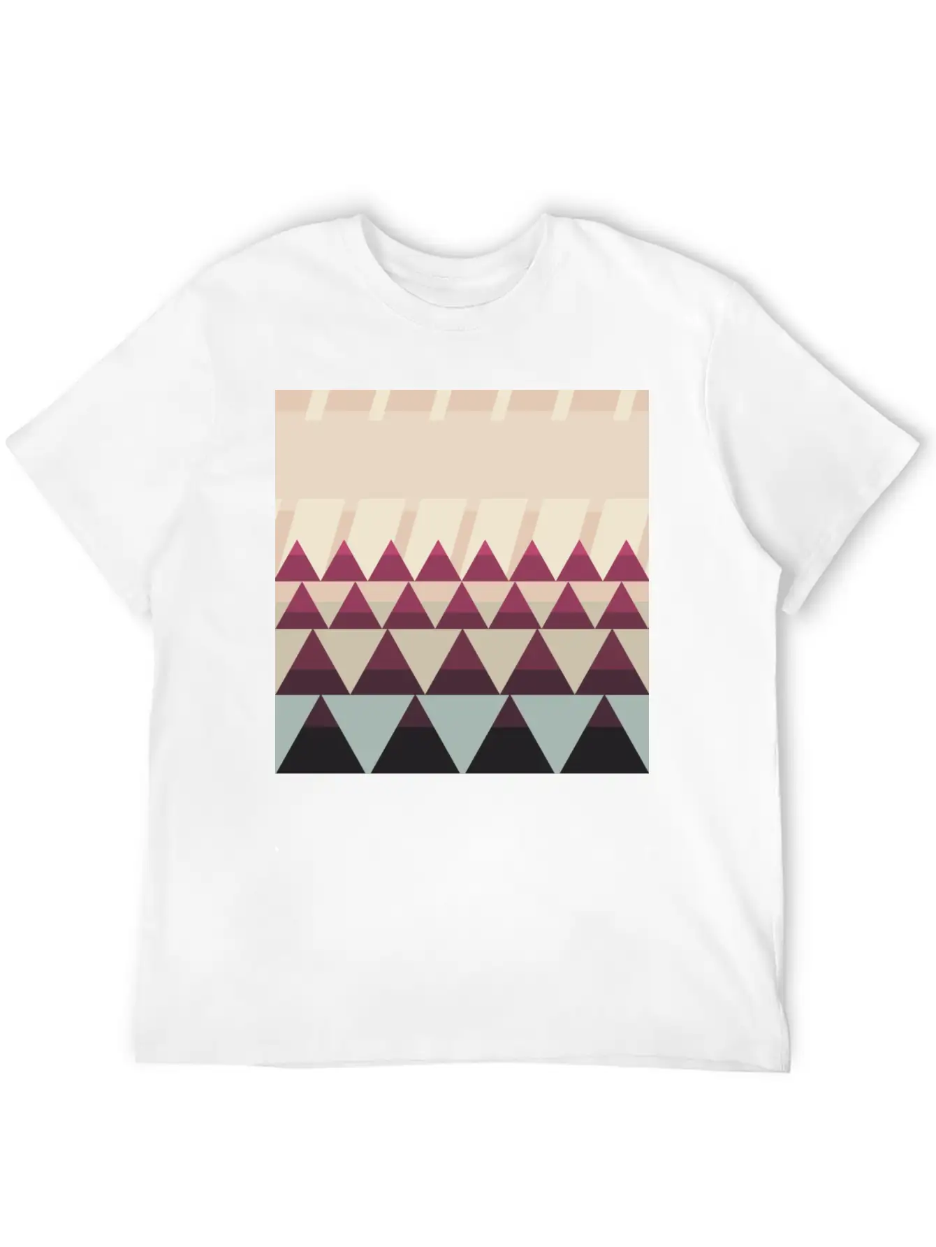 Gradient Triangles Unisex Casual T-Shirt – Clean Design For Daily Comfort