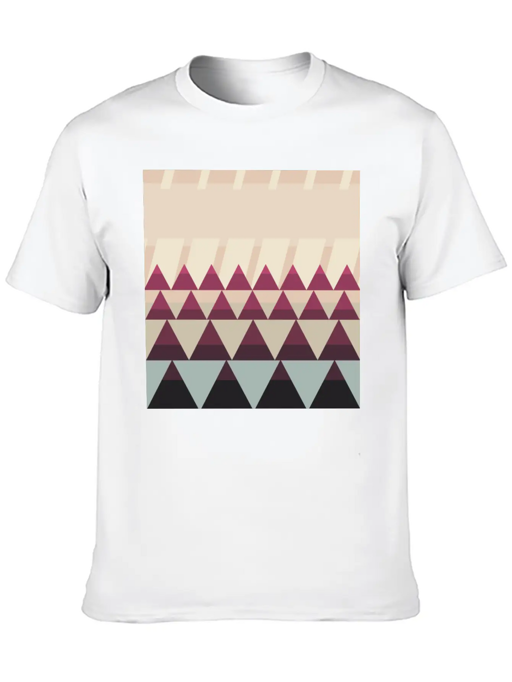 Gradient Triangles Unisex Casual T-Shirt – Clean Design For Daily Comfort