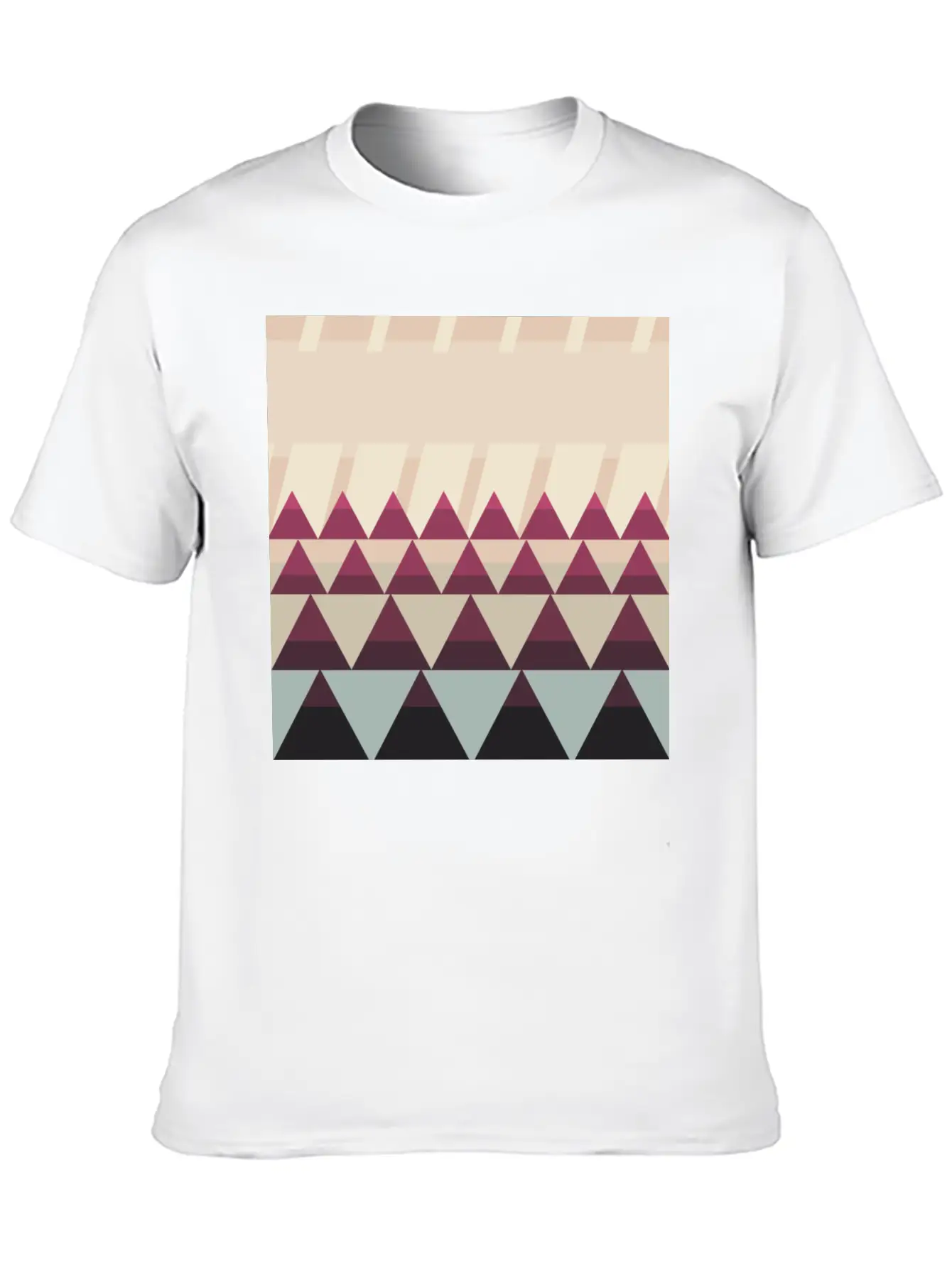 Gradient Triangles Unisex Casual T-Shirt – Clean Design For Daily Comfort