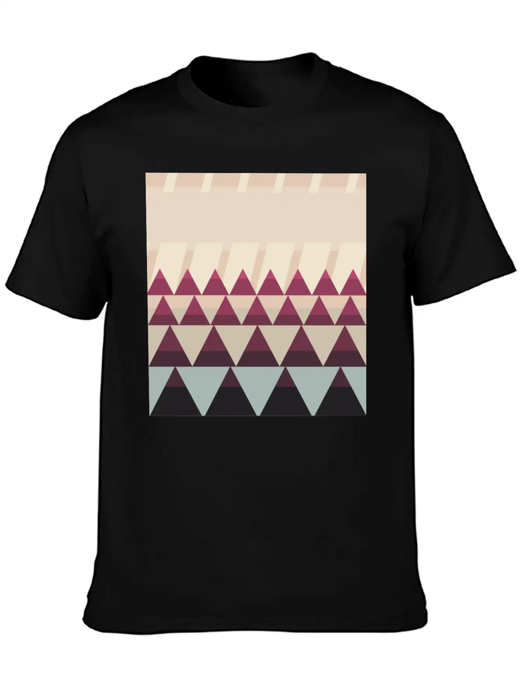Gradient Triangles Unisex Casual T-Shirt – Clean Design For Daily Comfort