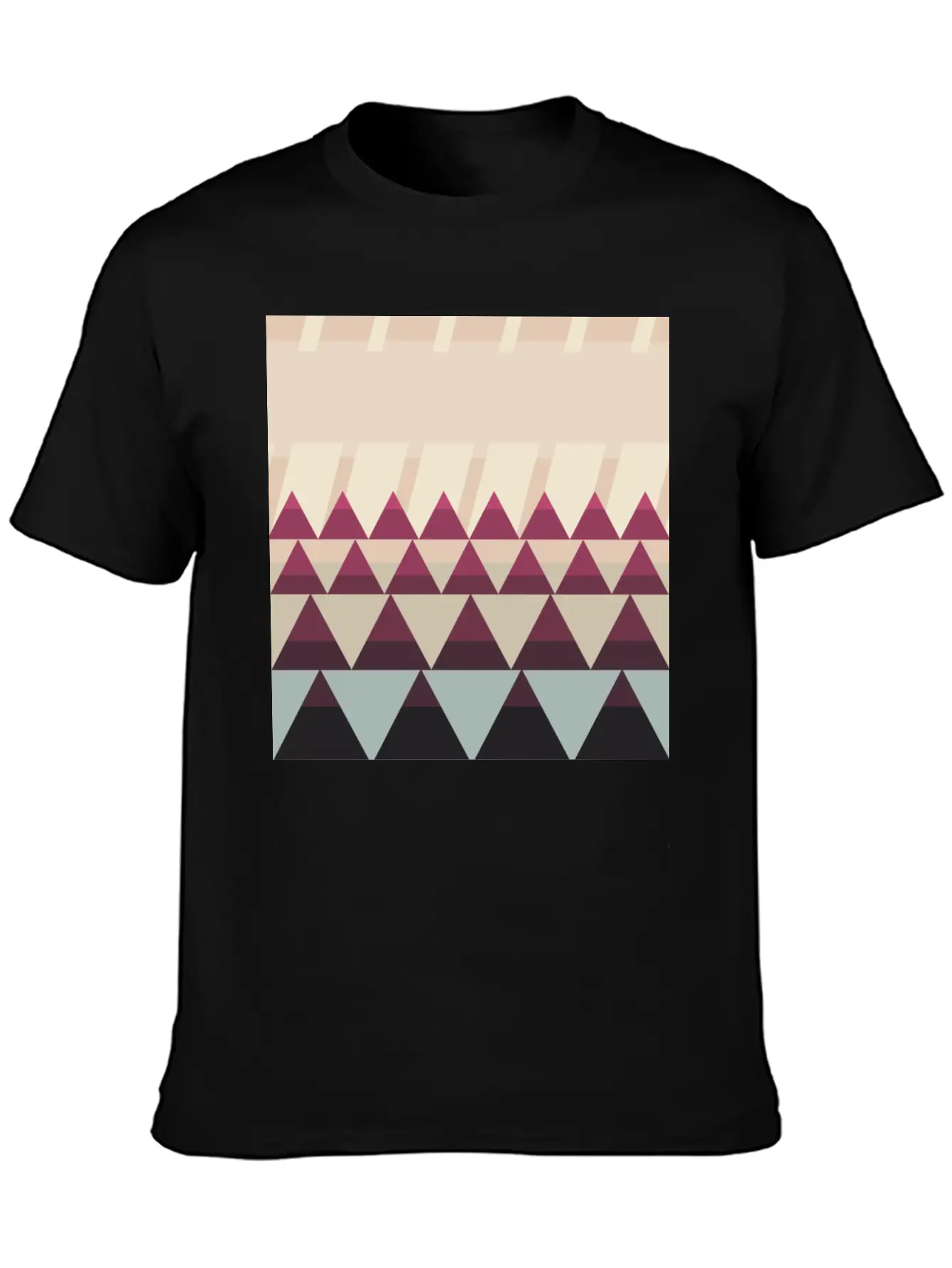 Gradient Triangles Unisex Casual T-Shirt – Clean Design For Daily Comfort