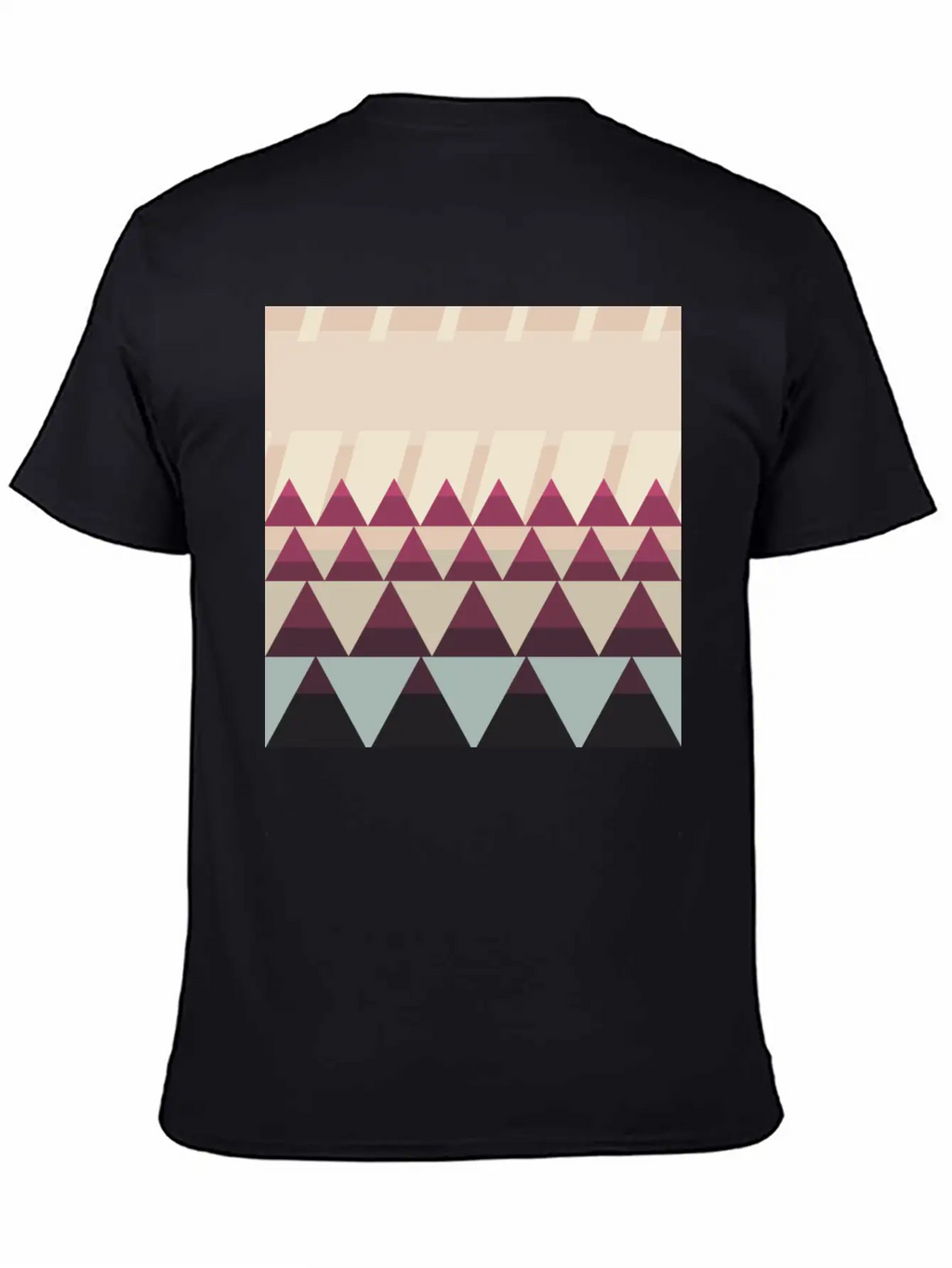 Gradient Triangles Unisex Casual T-Shirt – Clean Design For Daily Comfort