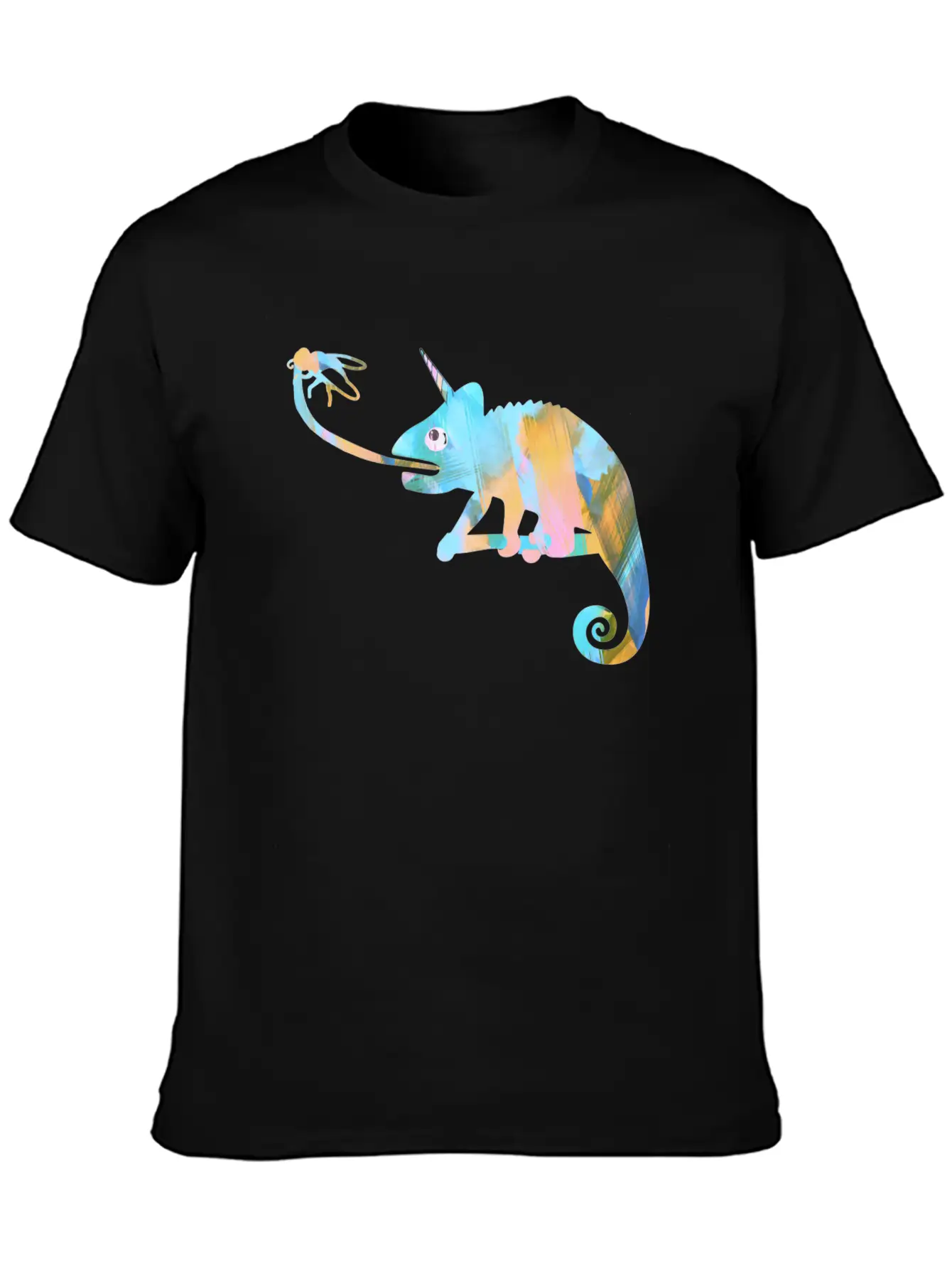 Graffiti, Camelion, Pastel,illustration,light Blue Classic Fit Graphic Tee For Daily Comfort – Unisex Cotton Shirt