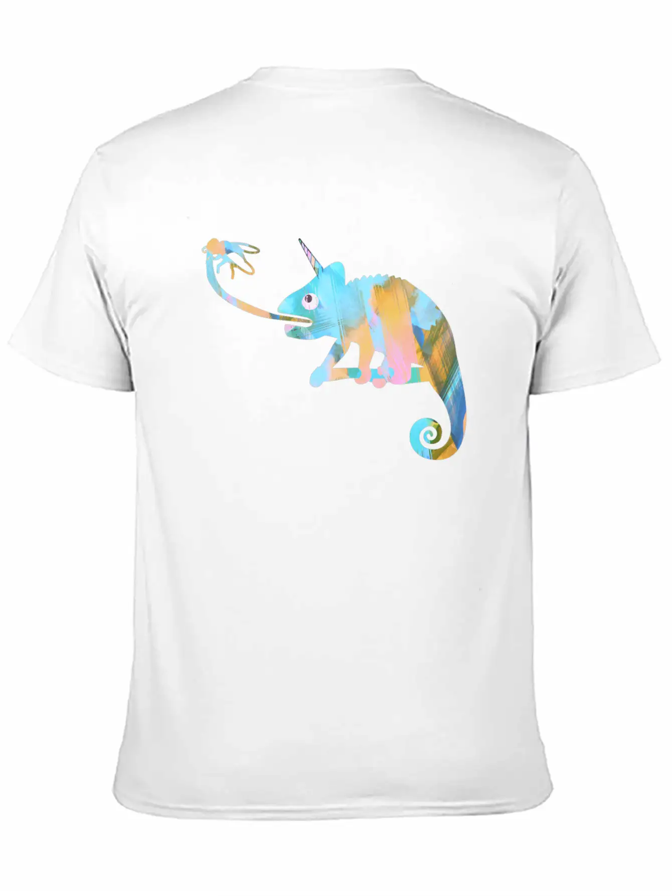 Graffiti, Camelion, Pastel,illustration,light Blue Classic Fit Graphic Tee For Daily Comfort – Unisex Cotton Shirt