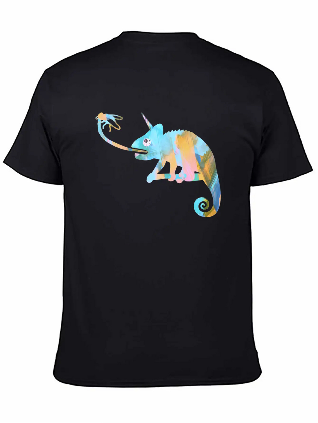 Graffiti, Camelion, Pastel,illustration,light Blue Classic Fit Graphic Tee For Daily Comfort – Unisex Cotton Shirt