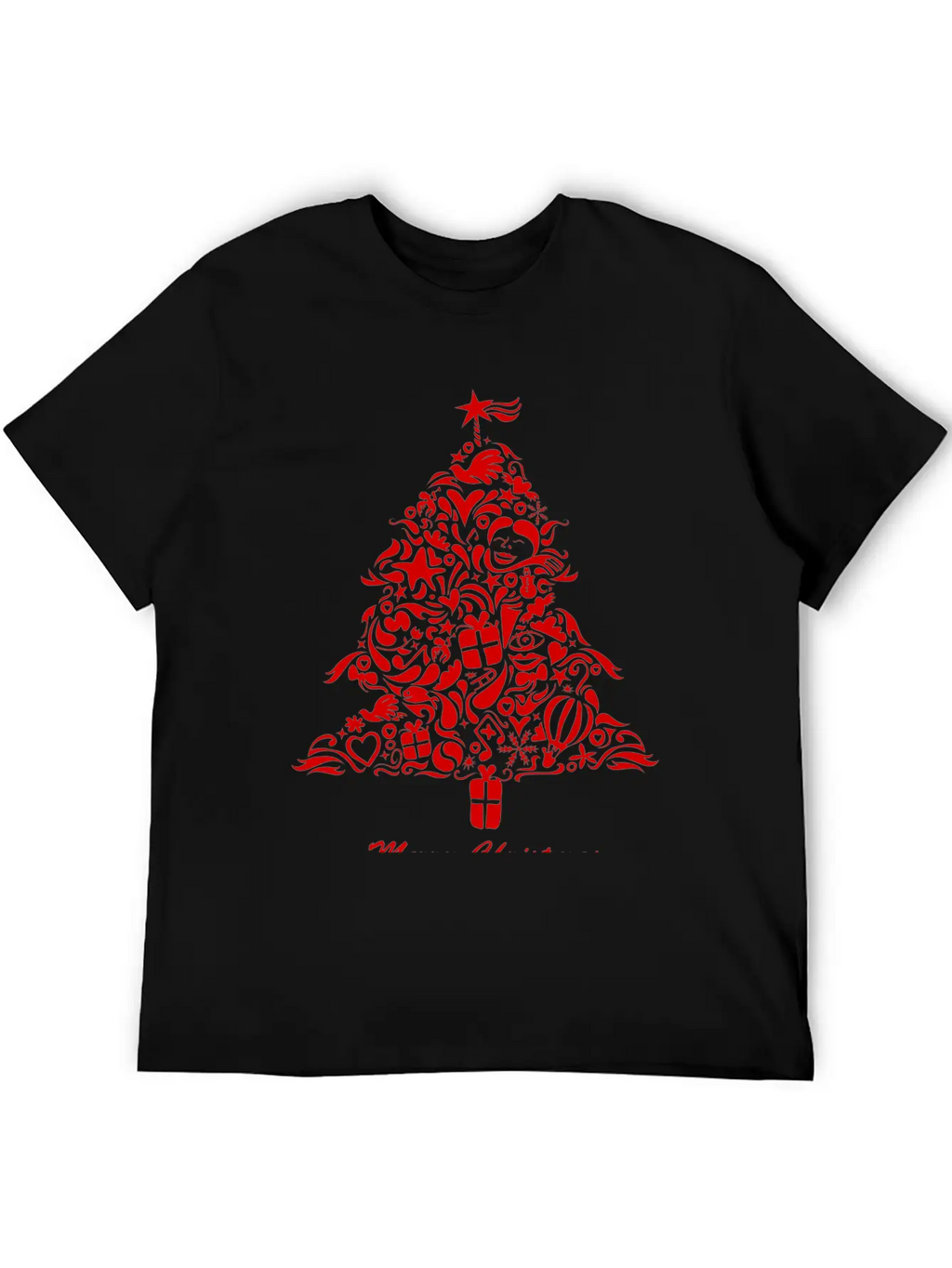 Graffiti Christmas Tree Essential Cotton Tee For Daily Outfits – Unisex Style