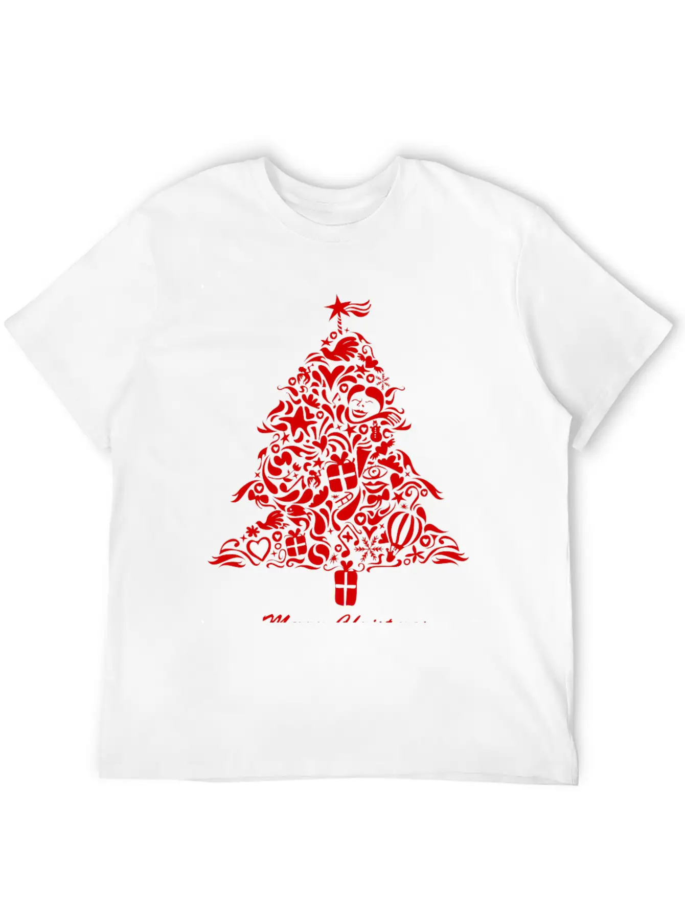 Graffiti Christmas Tree Essential Cotton Tee For Daily Outfits – Unisex Style