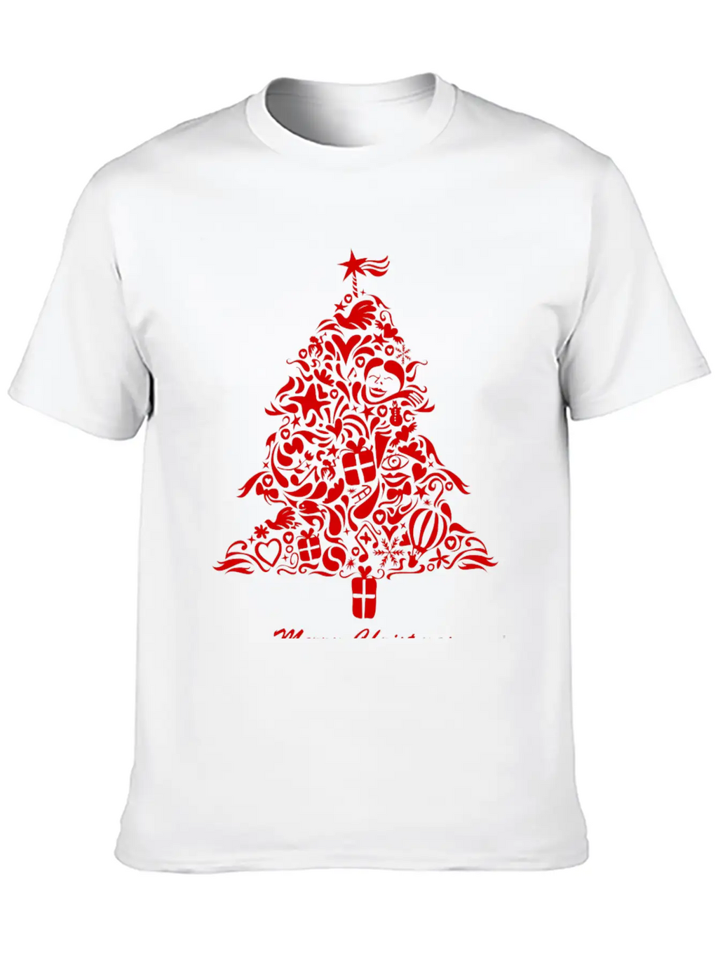 Graffiti Christmas Tree Essential Cotton Tee For Daily Outfits – Unisex Style