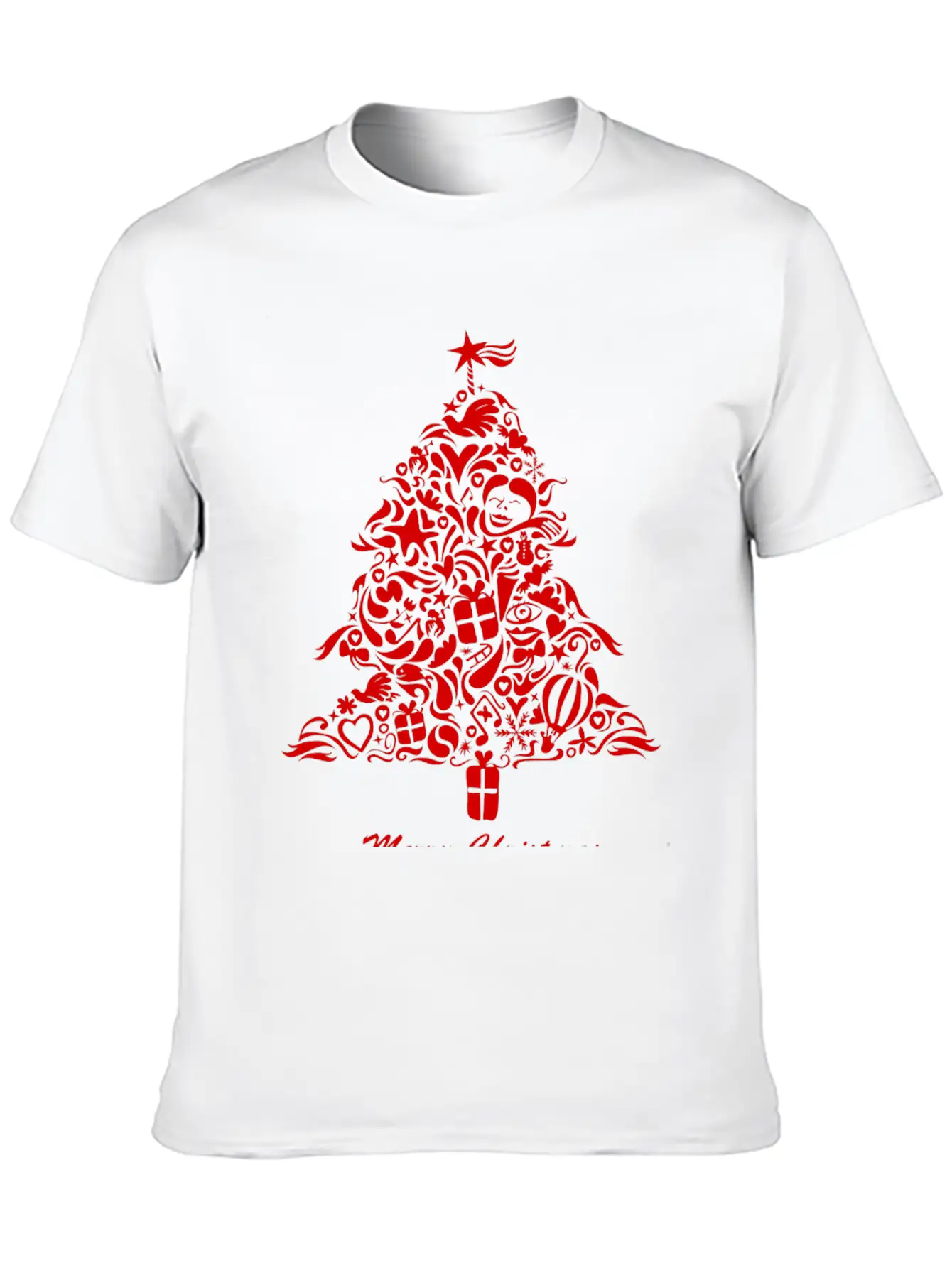 Graffiti Christmas Tree Essential Cotton Tee For Daily Outfits – Unisex Style