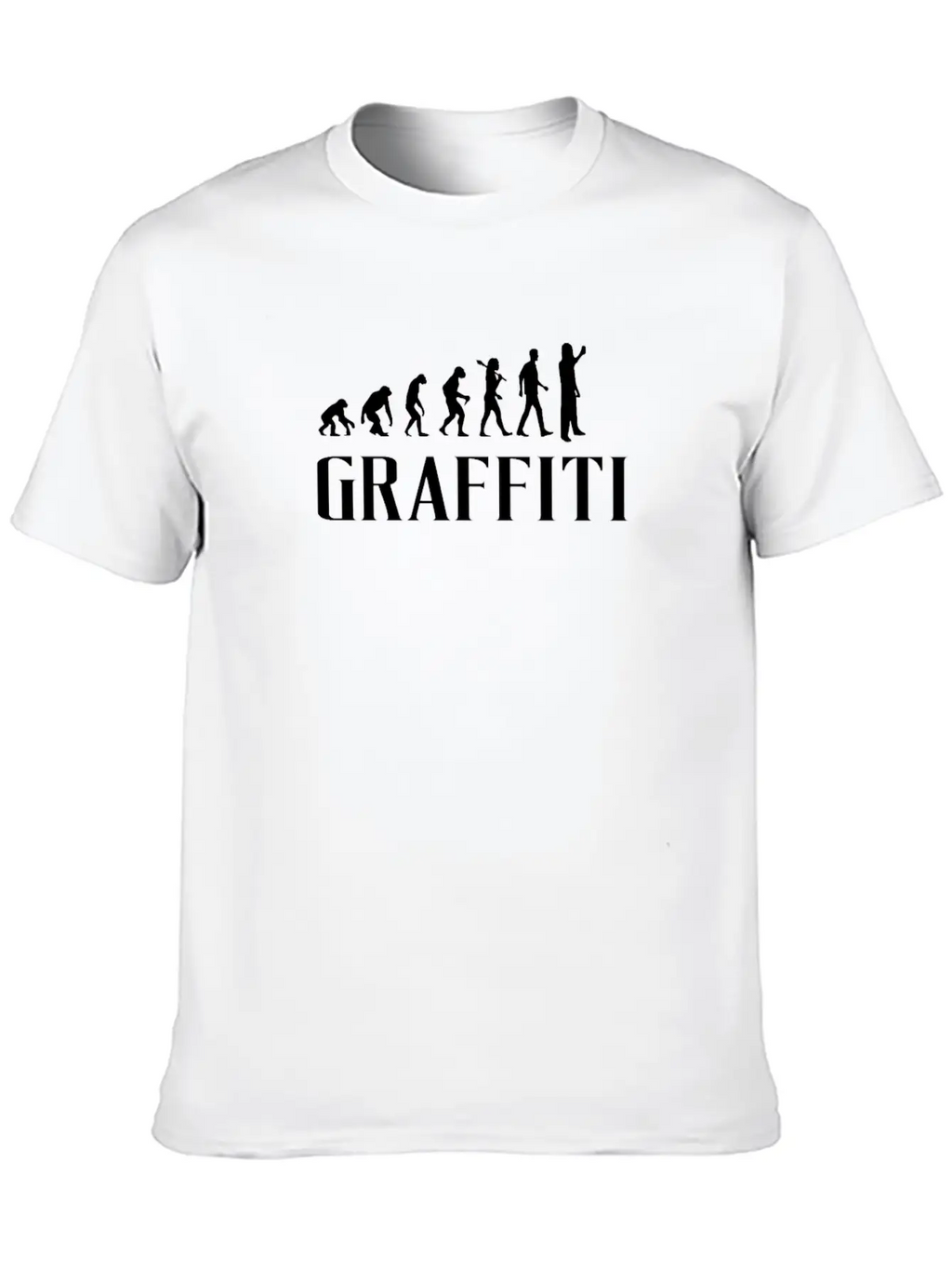 Graffiti Evolution Present Idea Unisex Short Sleeve Soft Cotton T-Shirt – Casual Everyday Wear