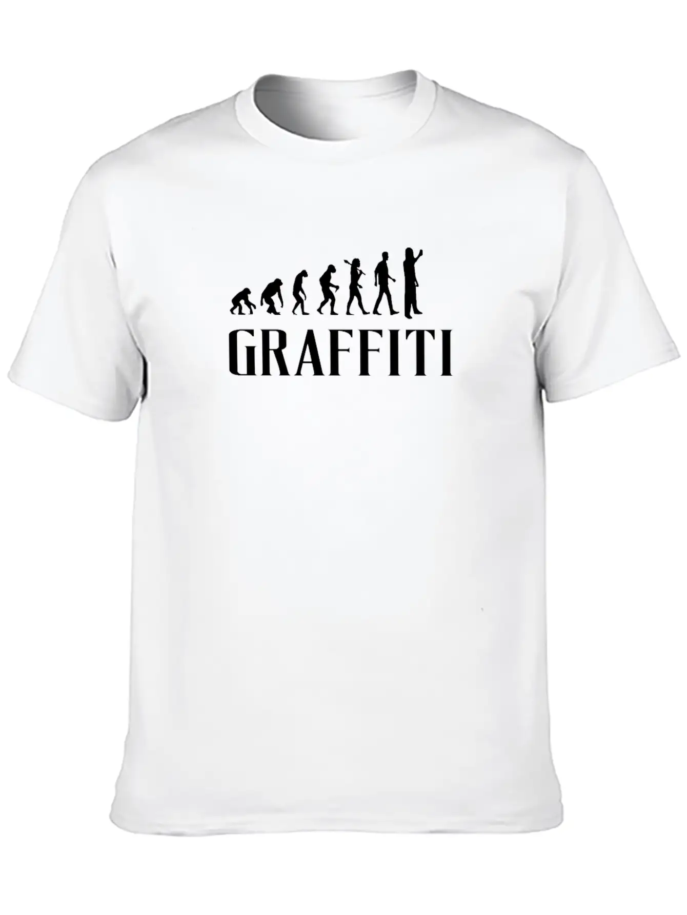 Graffiti Evolution Present Idea Unisex Short Sleeve Soft Cotton T-Shirt – Casual Everyday Wear