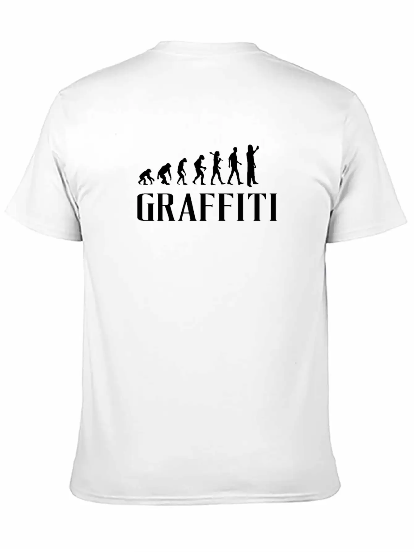 Graffiti Evolution Present Idea Unisex Short Sleeve Soft Cotton T-Shirt – Casual Everyday Wear