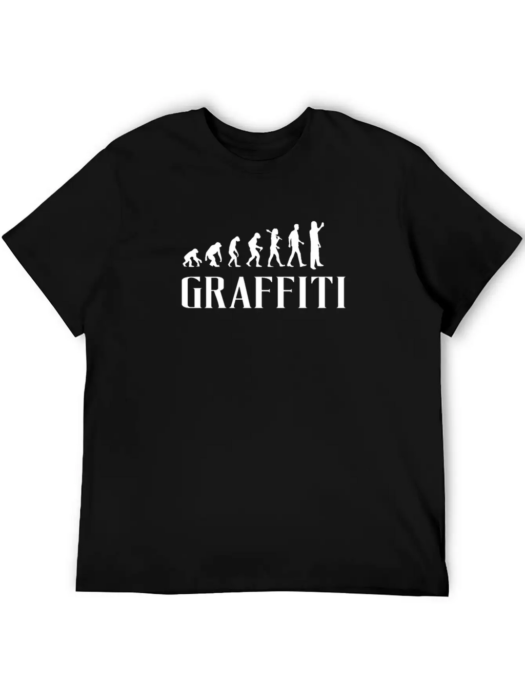 Graffiti Evolution Present Idea Unisex Short Sleeve Soft Cotton T-Shirt – Casual Everyday Wear