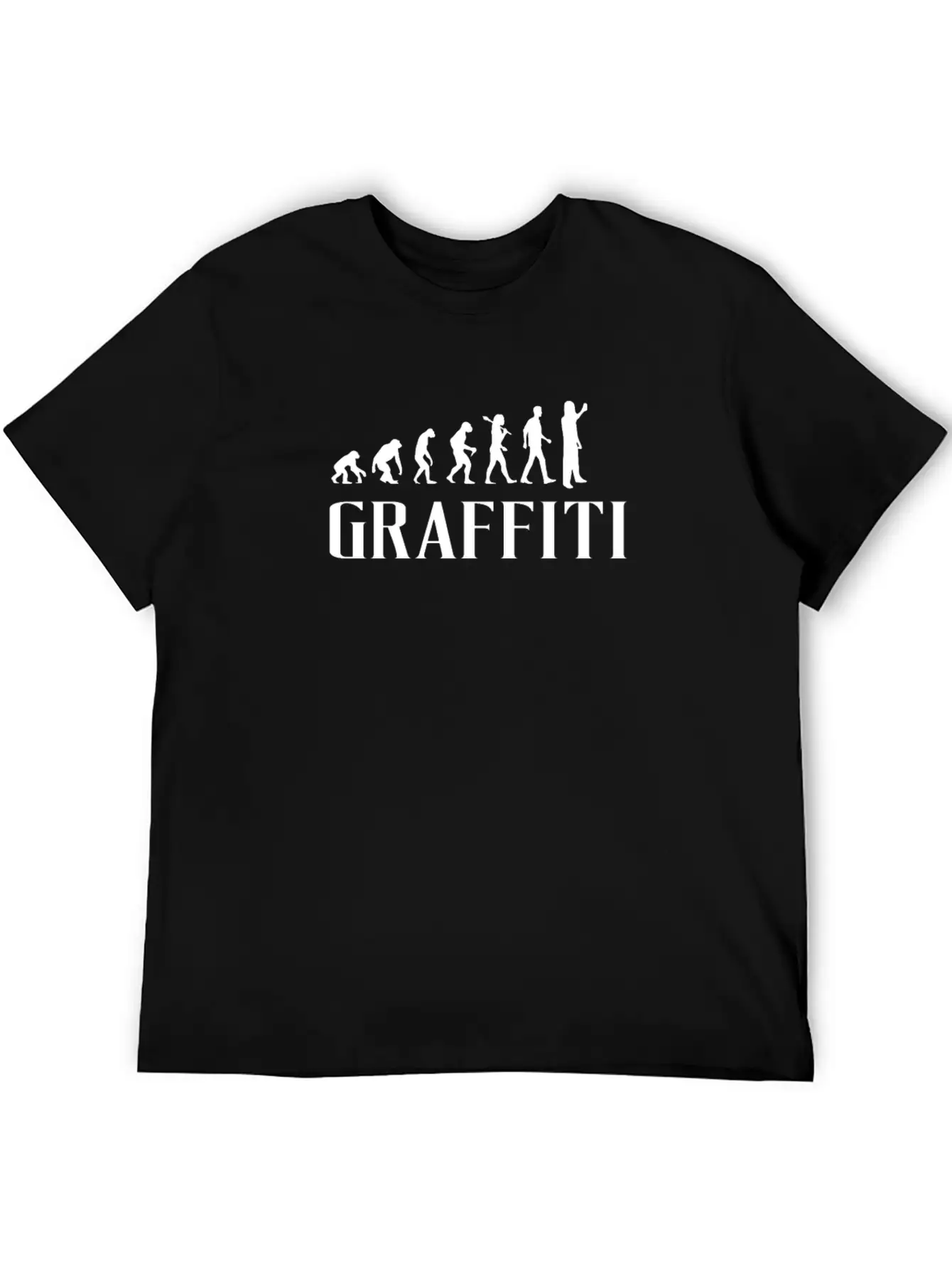 Graffiti Evolution Present Idea Unisex Short Sleeve Soft Cotton T-Shirt – Casual Everyday Wear
