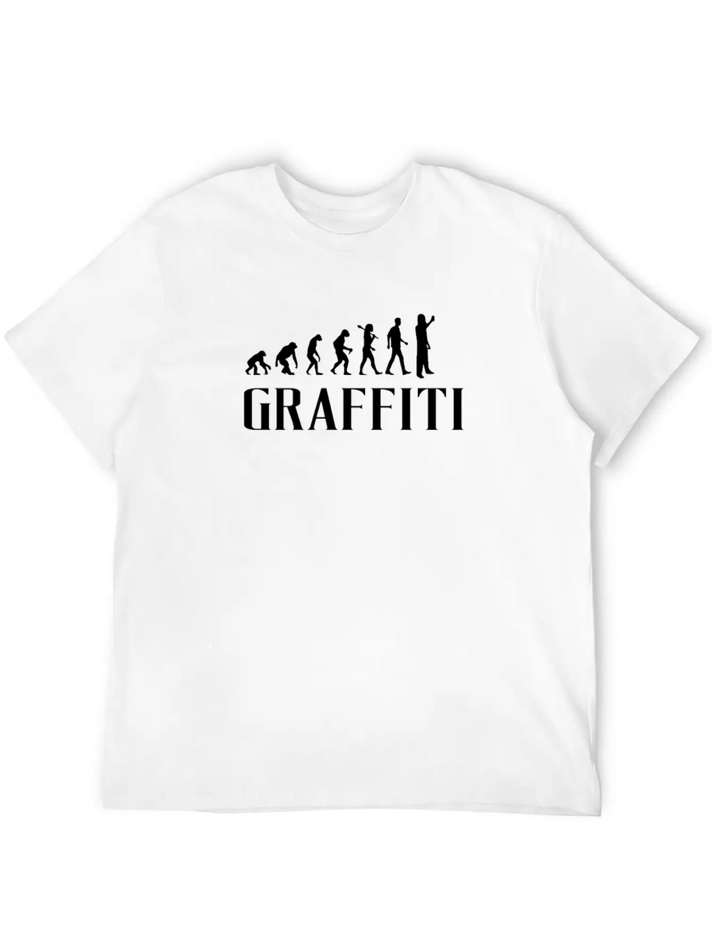 Graffiti Evolution Present Idea Unisex Short Sleeve Soft Cotton T-Shirt – Casual Everyday Wear