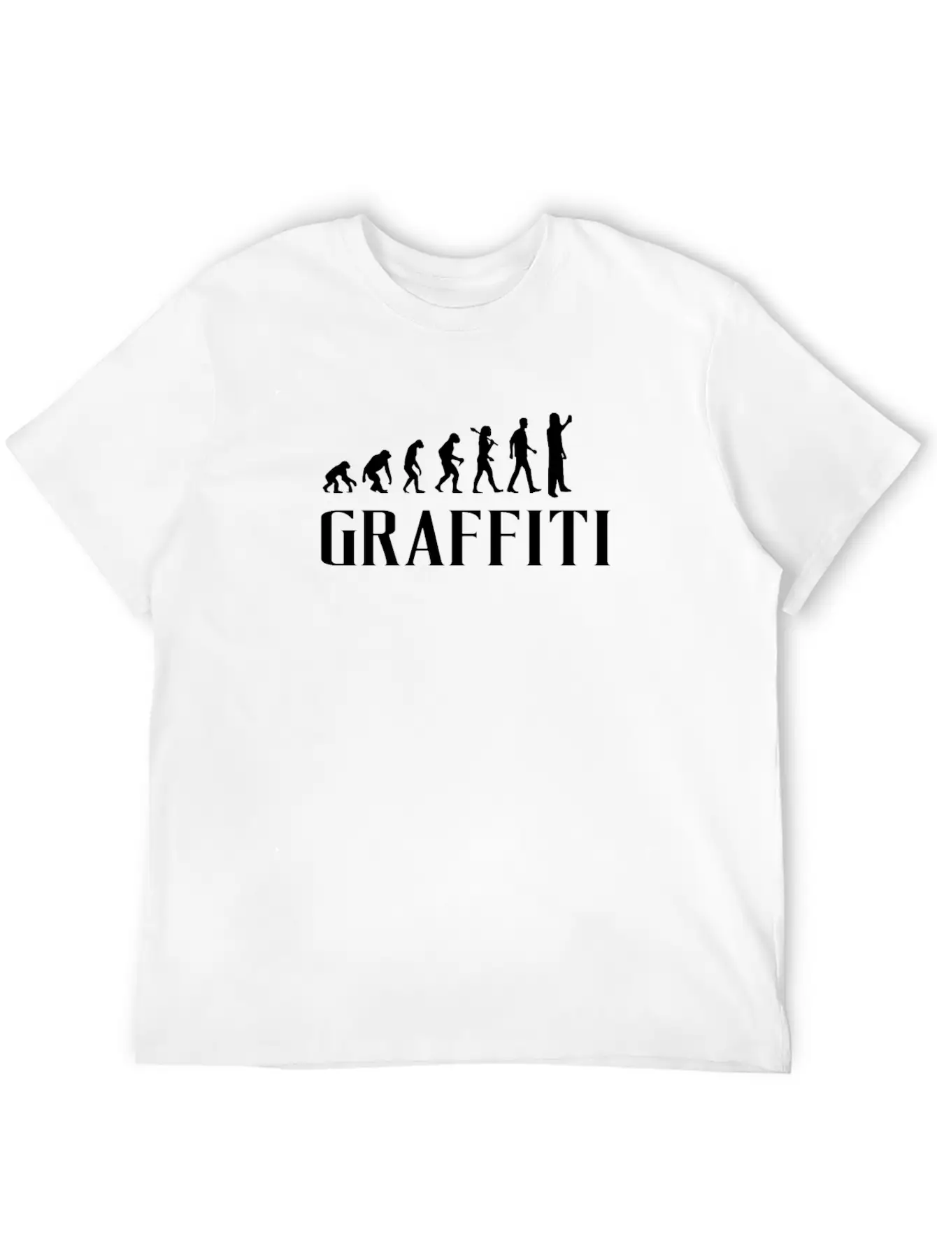 Graffiti Evolution Present Idea Unisex Short Sleeve Soft Cotton T-Shirt – Casual Everyday Wear