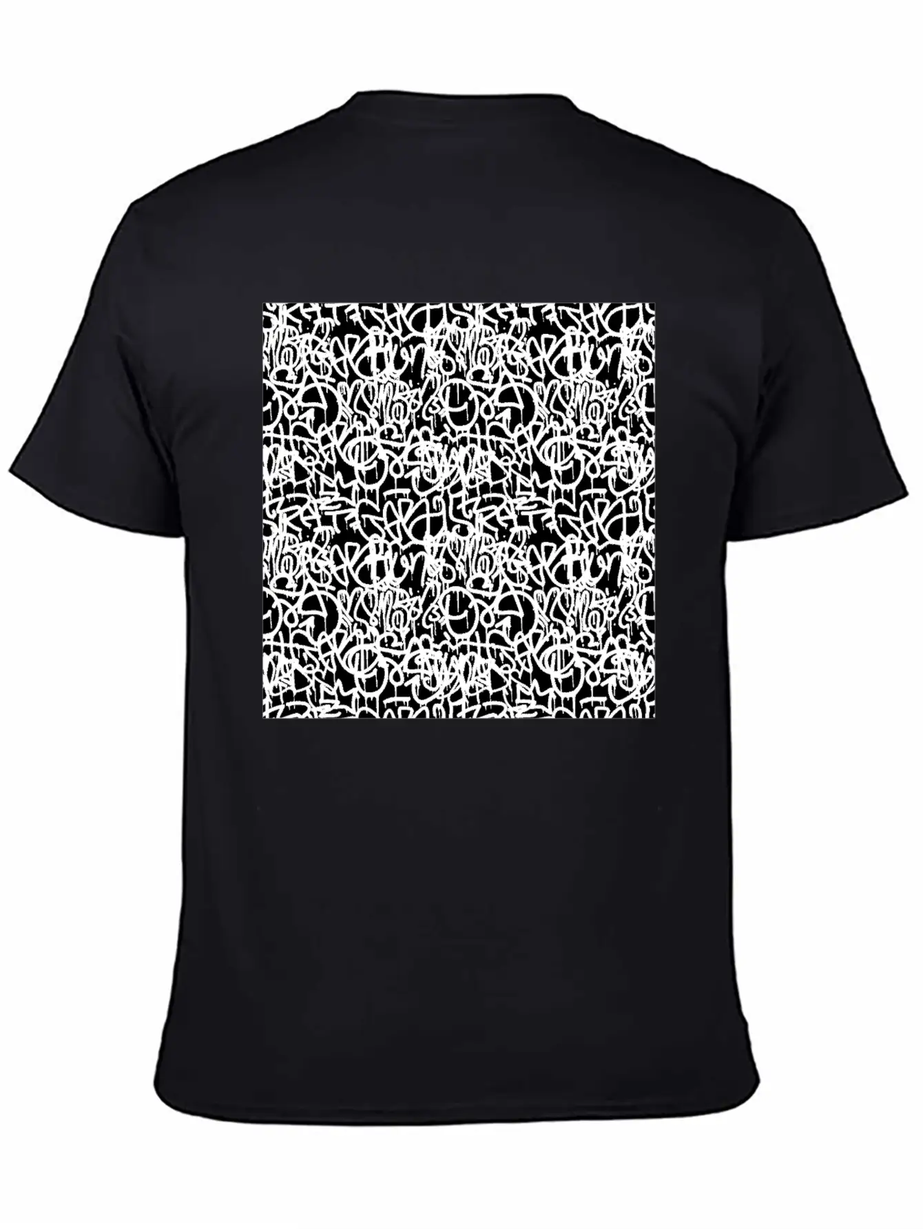 Graffiti Pattern | Street Art Urban Graphic Unisex Short Sleeve Soft Cotton T-Shirt – Casual Everyday Wear