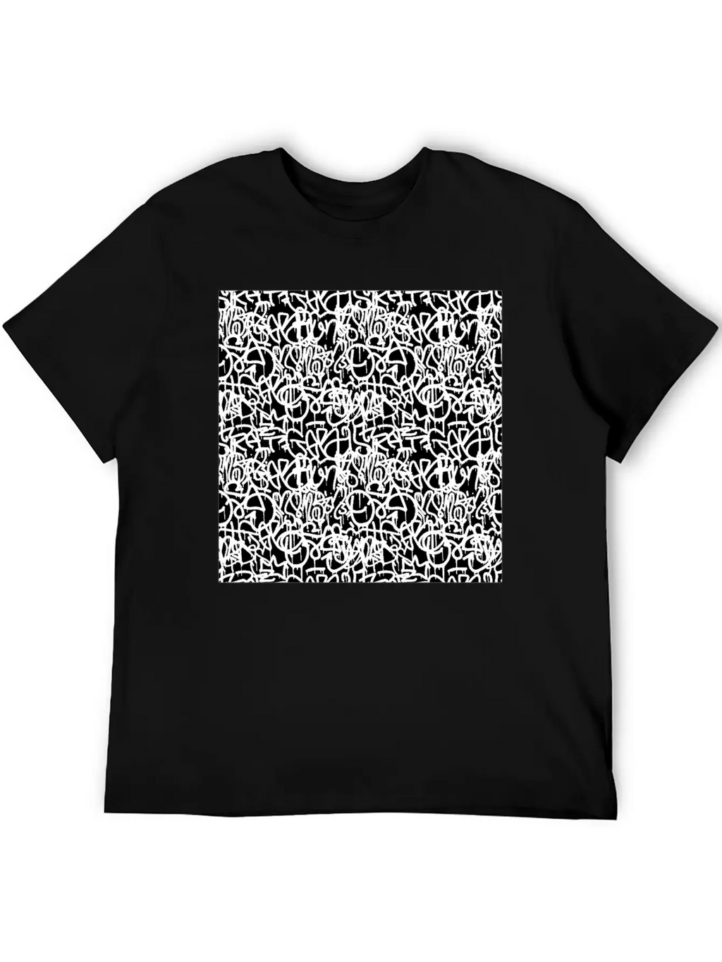 Graffiti Pattern | Street Art Urban Graphic Unisex Short Sleeve Soft Cotton T-Shirt – Casual Everyday Wear
