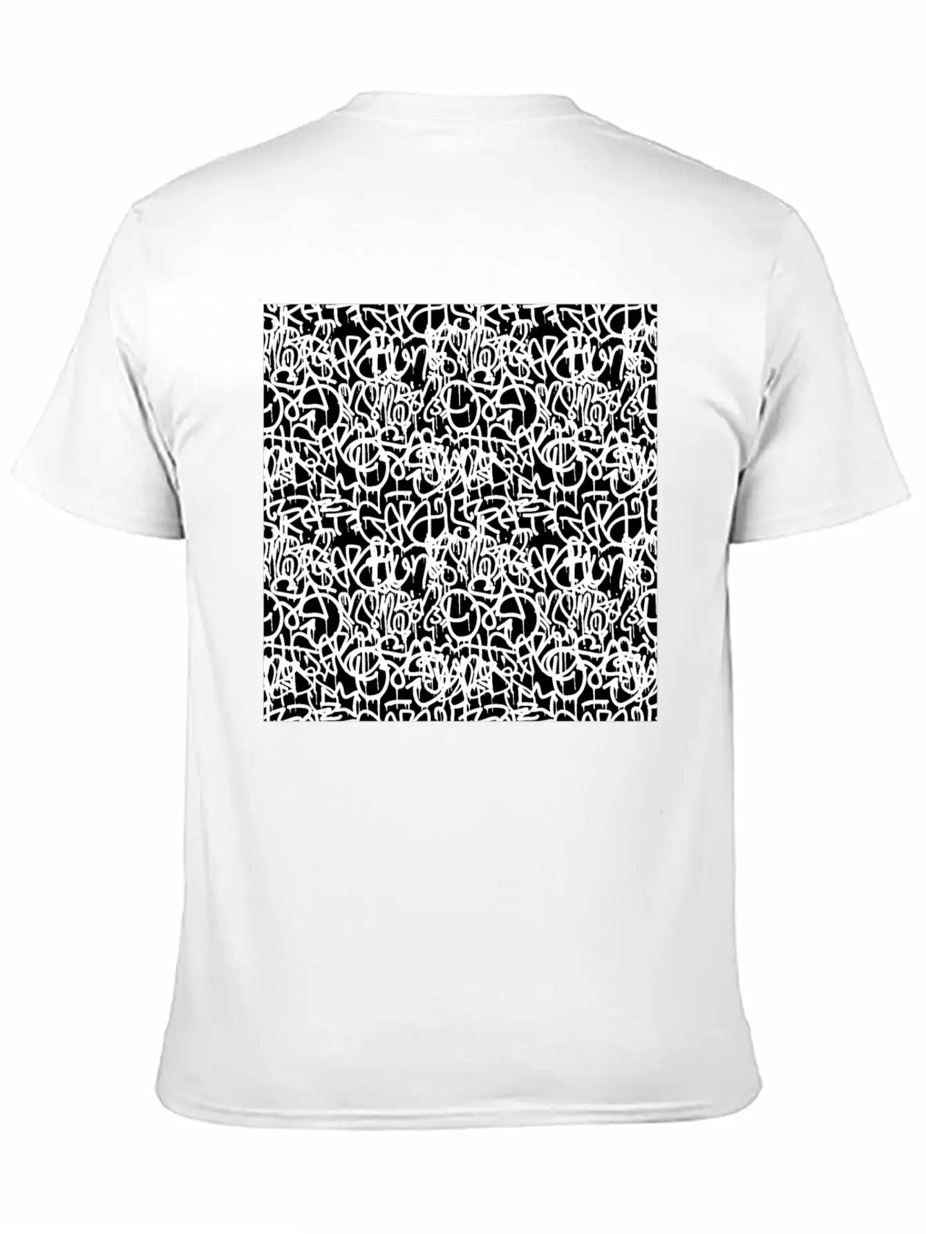 Graffiti Pattern | Street Art Urban Graphic Unisex Short Sleeve Soft Cotton T-Shirt – Casual Everyday Wear