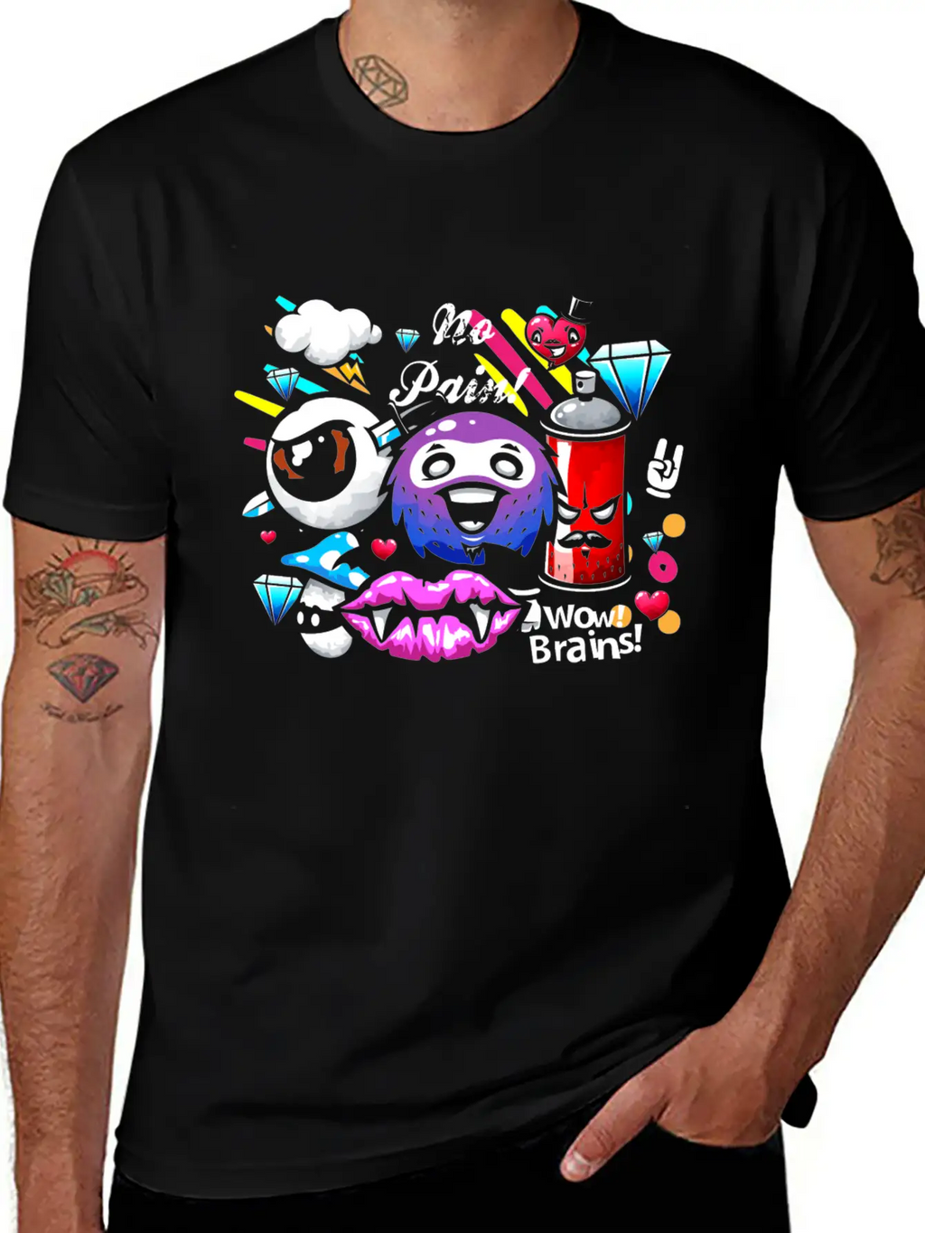 Graffiti Sprayer Breakdance Painting Essential Cotton Tee For Daily Outfits – Unisex Style