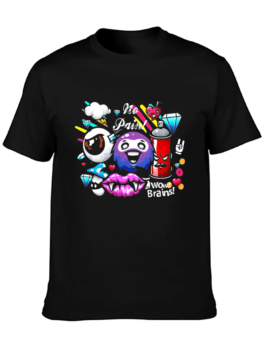Graffiti Sprayer Breakdance Painting Essential Cotton Tee For Daily Outfits – Unisex Style