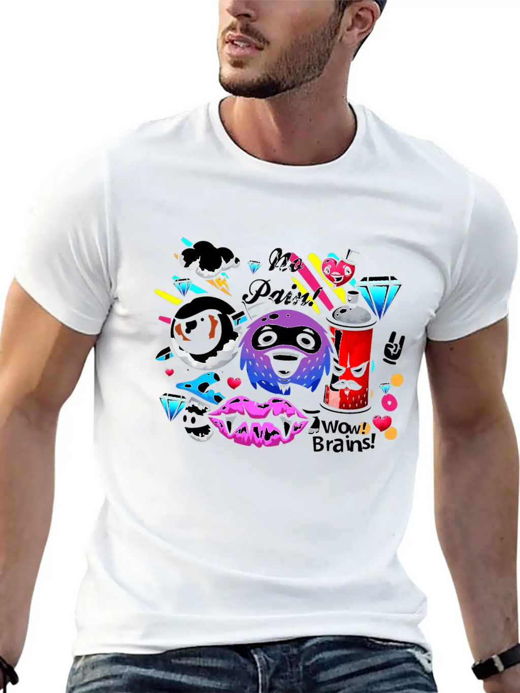 Graffiti Sprayer Breakdance Painting Essential Cotton Tee For Daily Outfits – Unisex Style