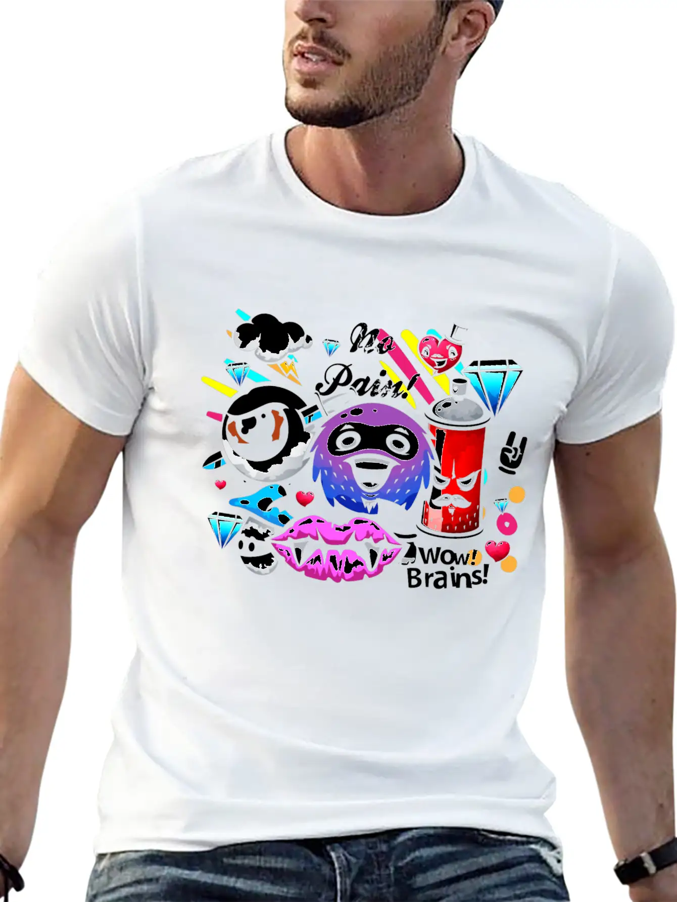 Graffiti Sprayer Breakdance Painting Essential Cotton Tee For Daily Outfits – Unisex Style