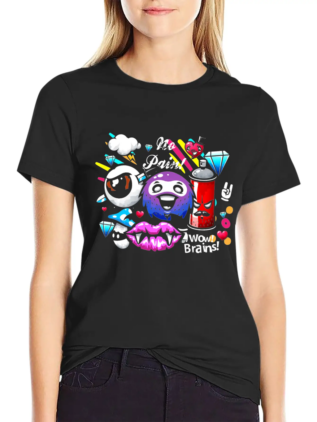 Graffiti Sprayer Breakdance Painting Essential Cotton Tee For Daily Outfits – Unisex Style