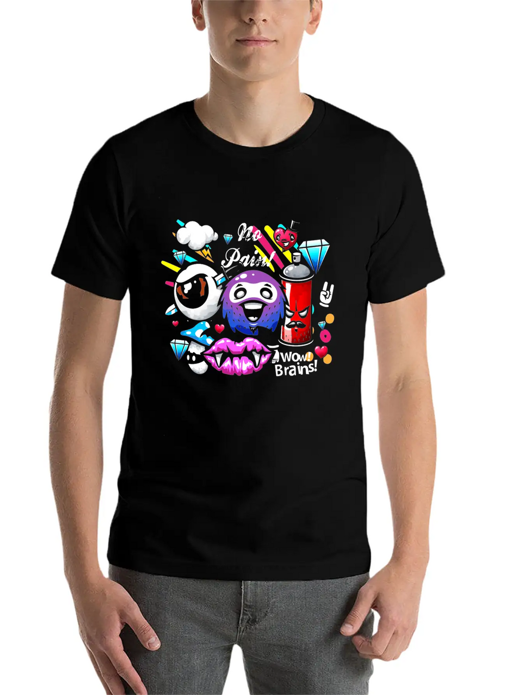 Graffiti Sprayer Breakdance Painting Essential Cotton Tee For Daily Outfits – Unisex Style
