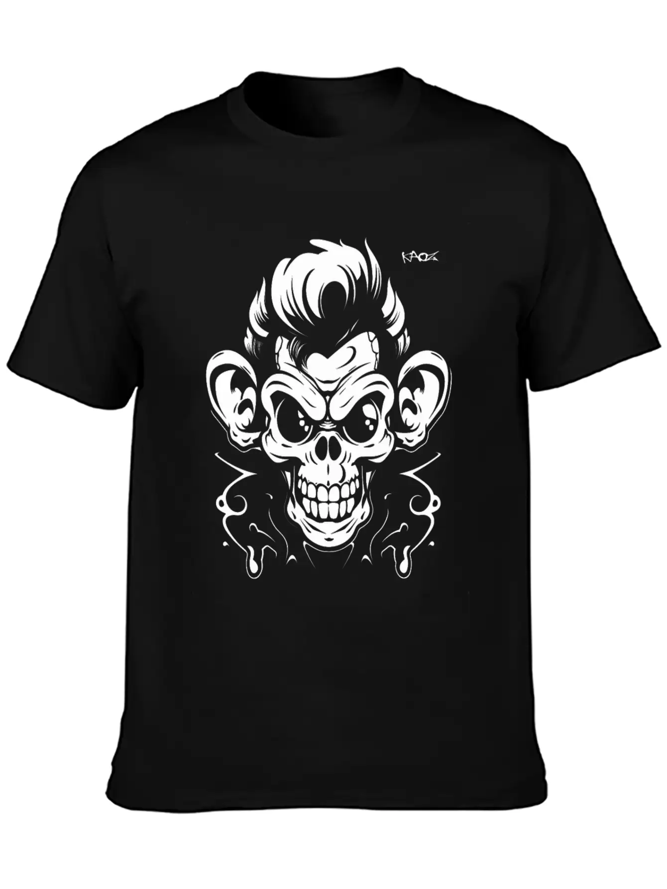 Graffiti Tattoo Monkey Unisex Casual T-Shirt – Clean Design For Daily Comfort