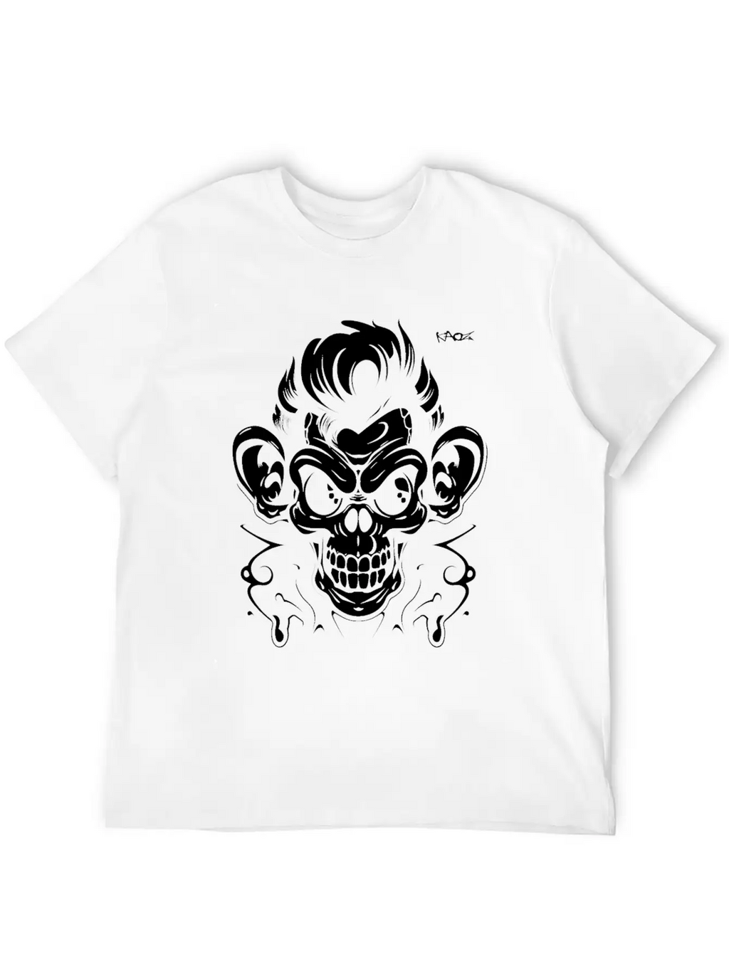 Graffiti Tattoo Monkey Unisex Casual T-Shirt – Clean Design For Daily Comfort