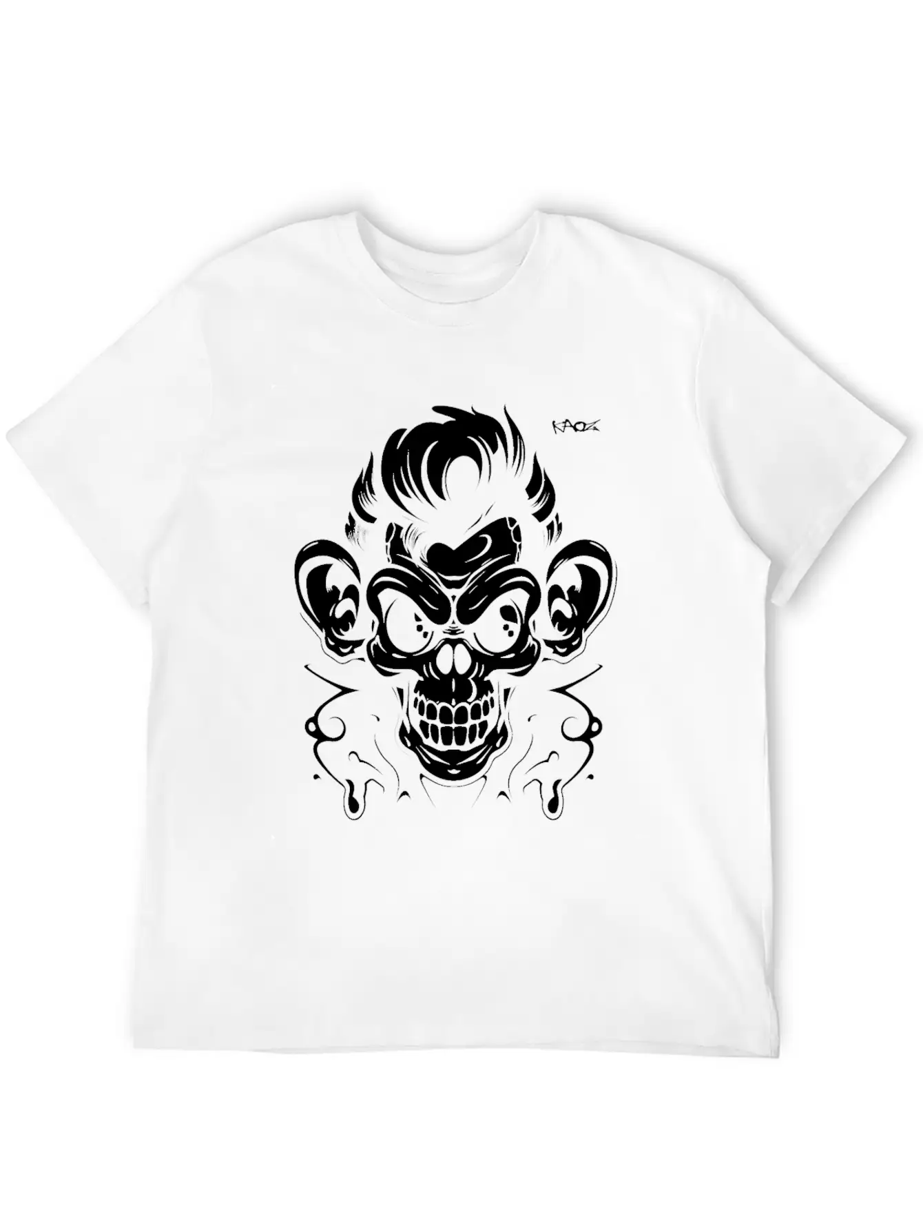 Graffiti Tattoo Monkey Unisex Casual T-Shirt – Clean Design For Daily Comfort