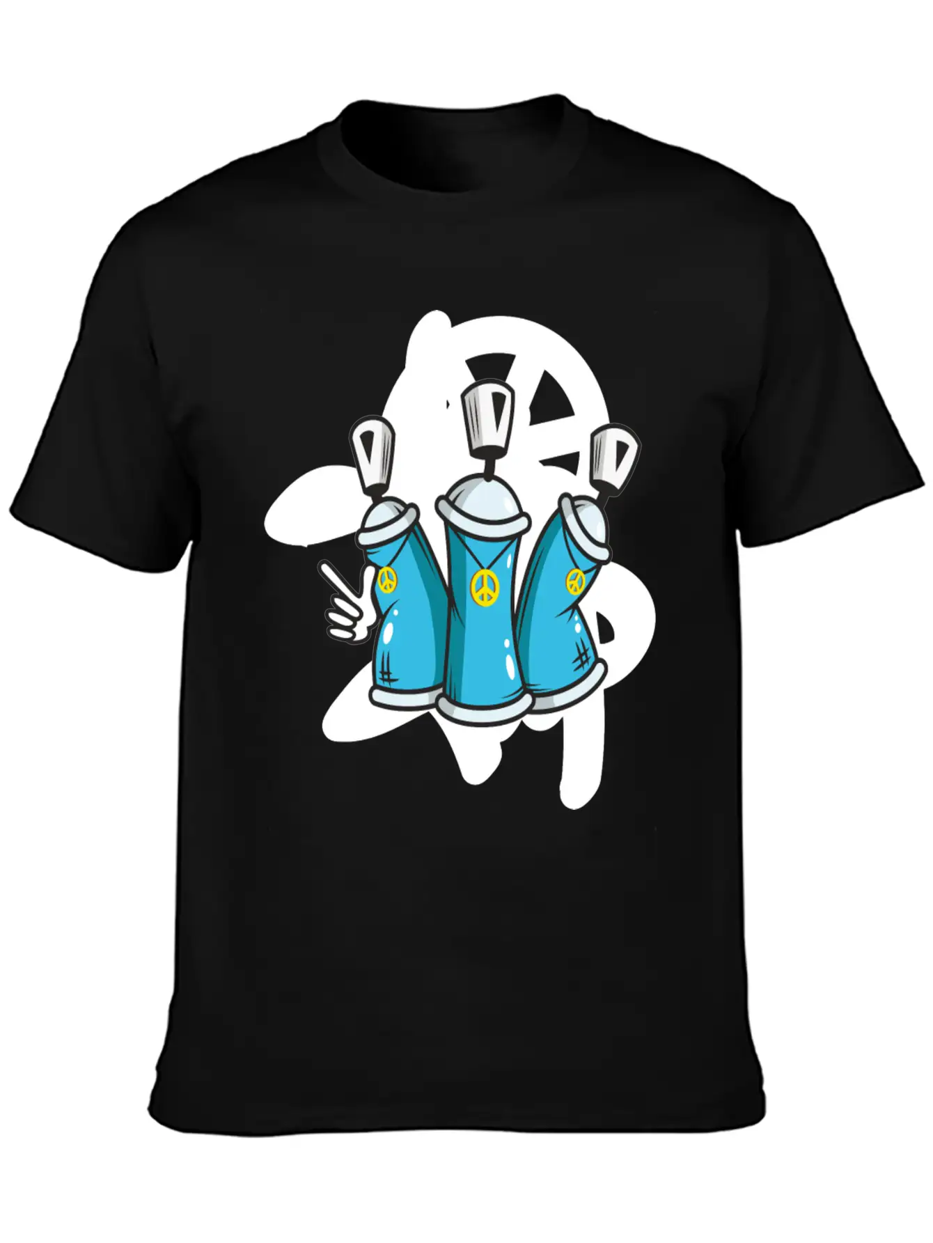 Graffitti Peace Cool Take Painting Street Art Breathable Soft Cotton T-Shirt – Timeless Casual Look