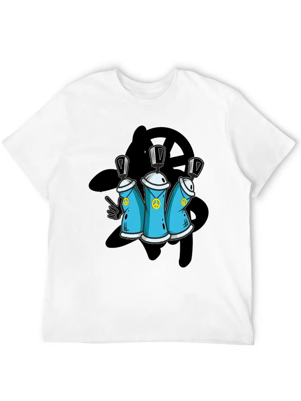 Graffitti Peace Cool Take Painting Street Art Breathable Soft Cotton T-Shirt – Timeless Casual Look