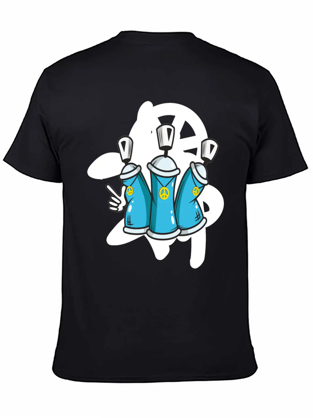 Graffitti Peace Cool Take Painting Street Art Breathable Soft Cotton T-Shirt – Timeless Casual Look