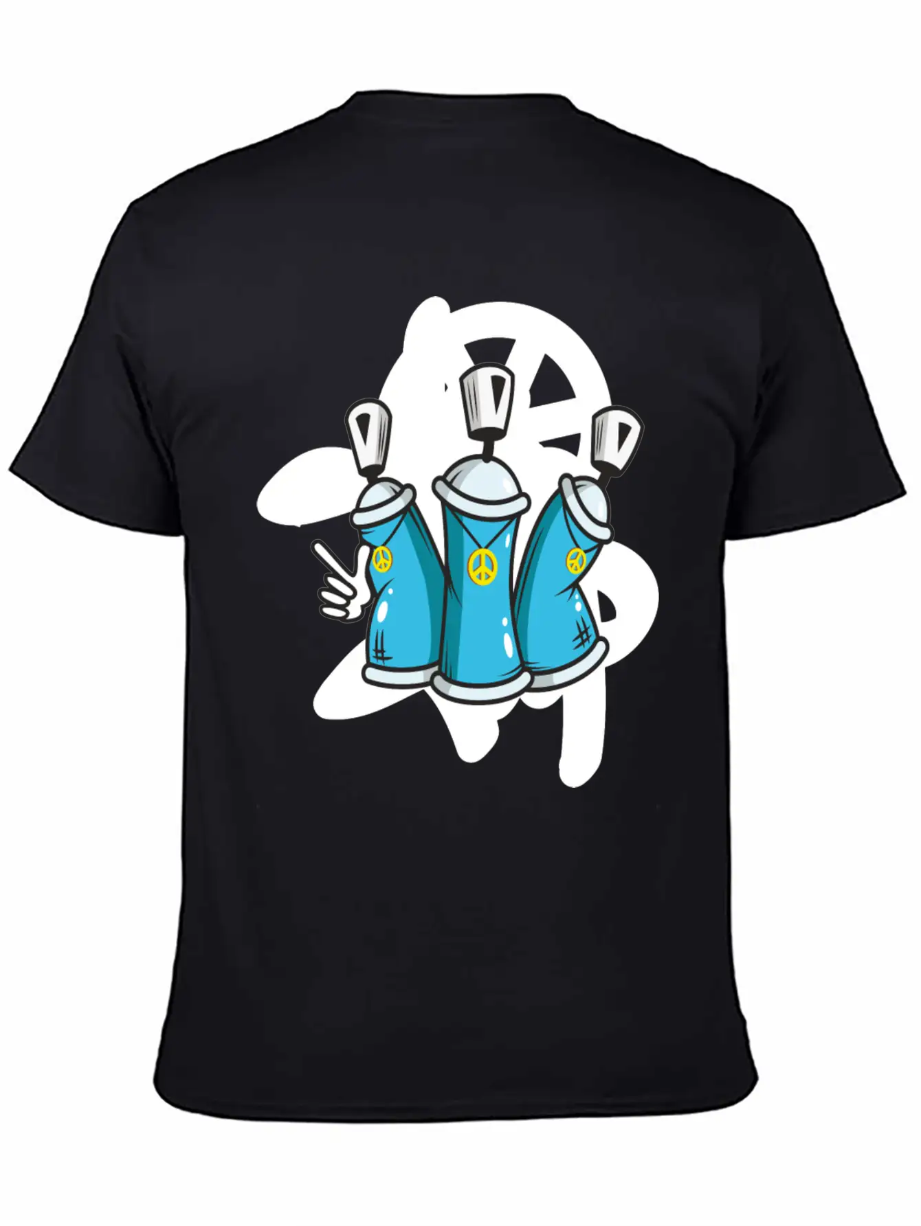 Graffitti Peace Cool Take Painting Street Art Breathable Soft Cotton T-Shirt – Timeless Casual Look