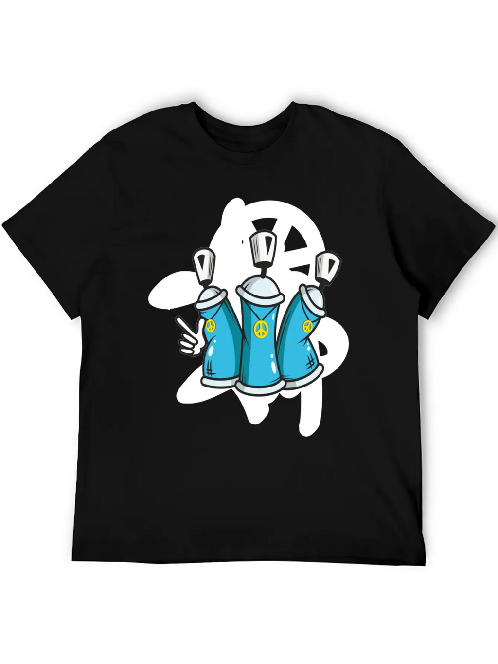 Graffitti Peace Cool Take Painting Street Art Breathable Soft Cotton T-Shirt – Timeless Casual Look