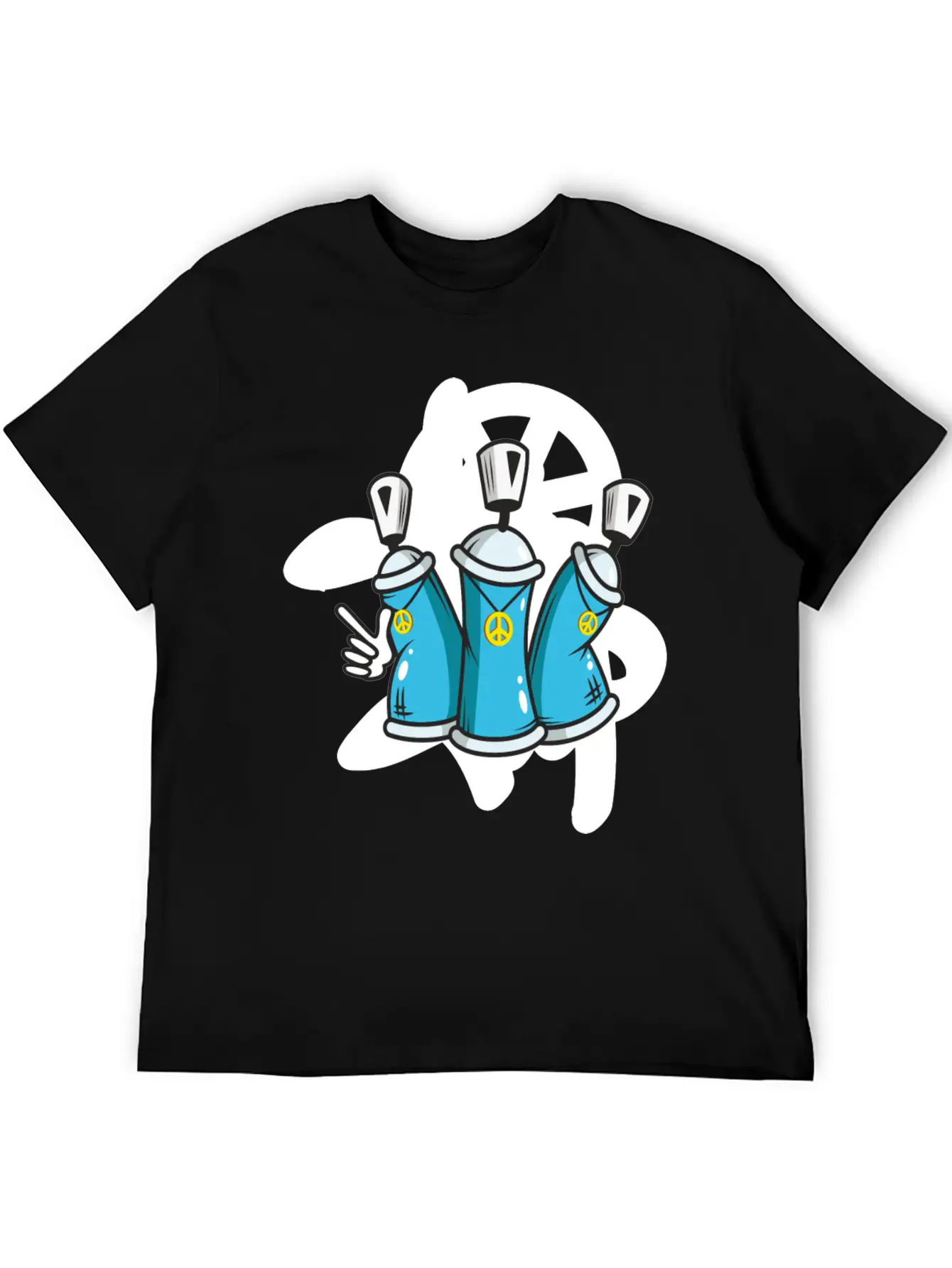 Graffitti Peace Cool Take Painting Street Art Breathable Soft Cotton T-Shirt – Timeless Casual Look