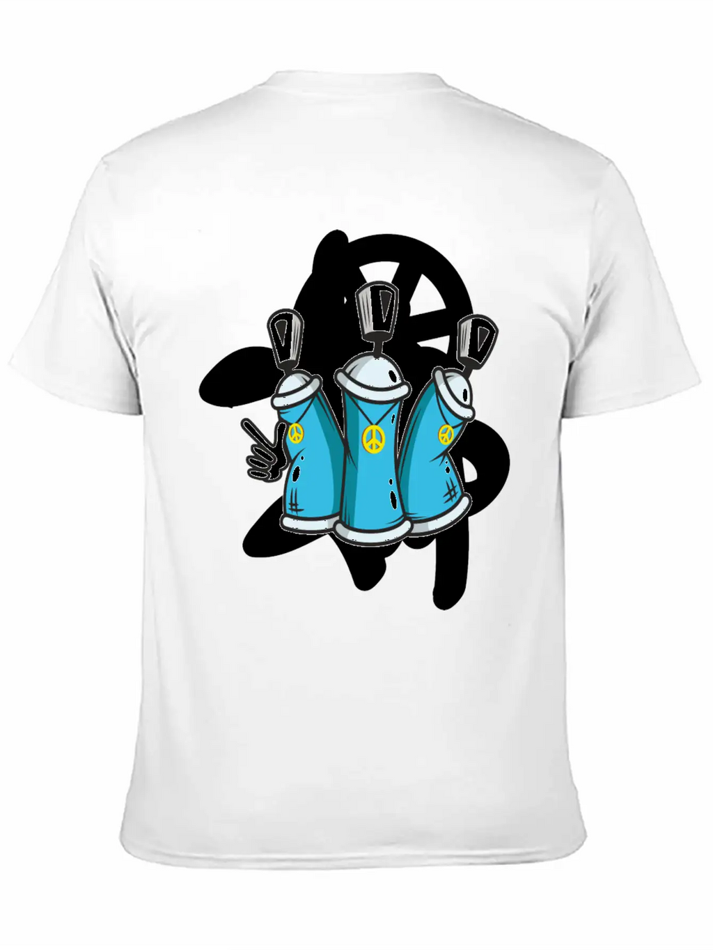 Graffitti Peace Cool Take Painting Street Art Breathable Soft Cotton T-Shirt – Timeless Casual Look