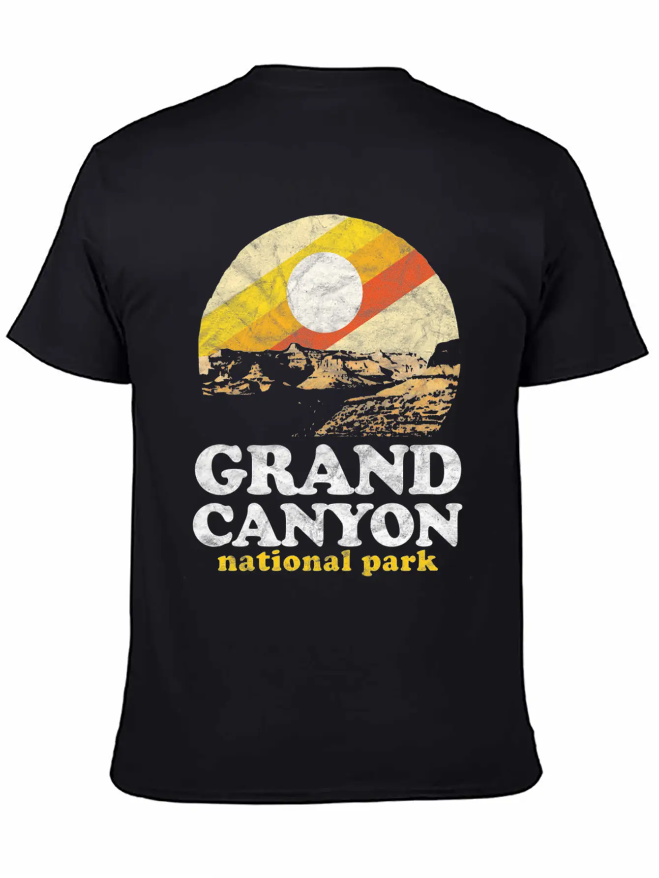 Grand Canyon Eighties Distressed Unisex Casual T-Shirt – Clean Design For Daily Comfort