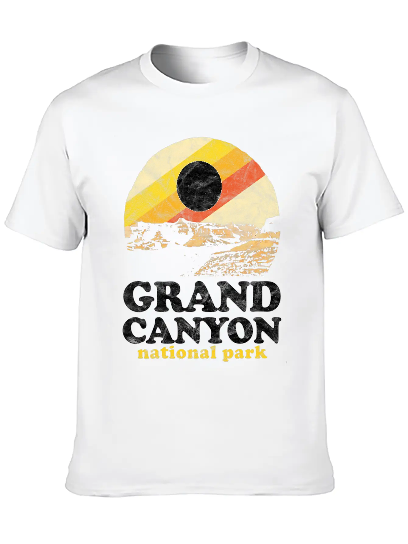 Grand Canyon Eighties Distressed Unisex Casual T-Shirt – Clean Design For Daily Comfort