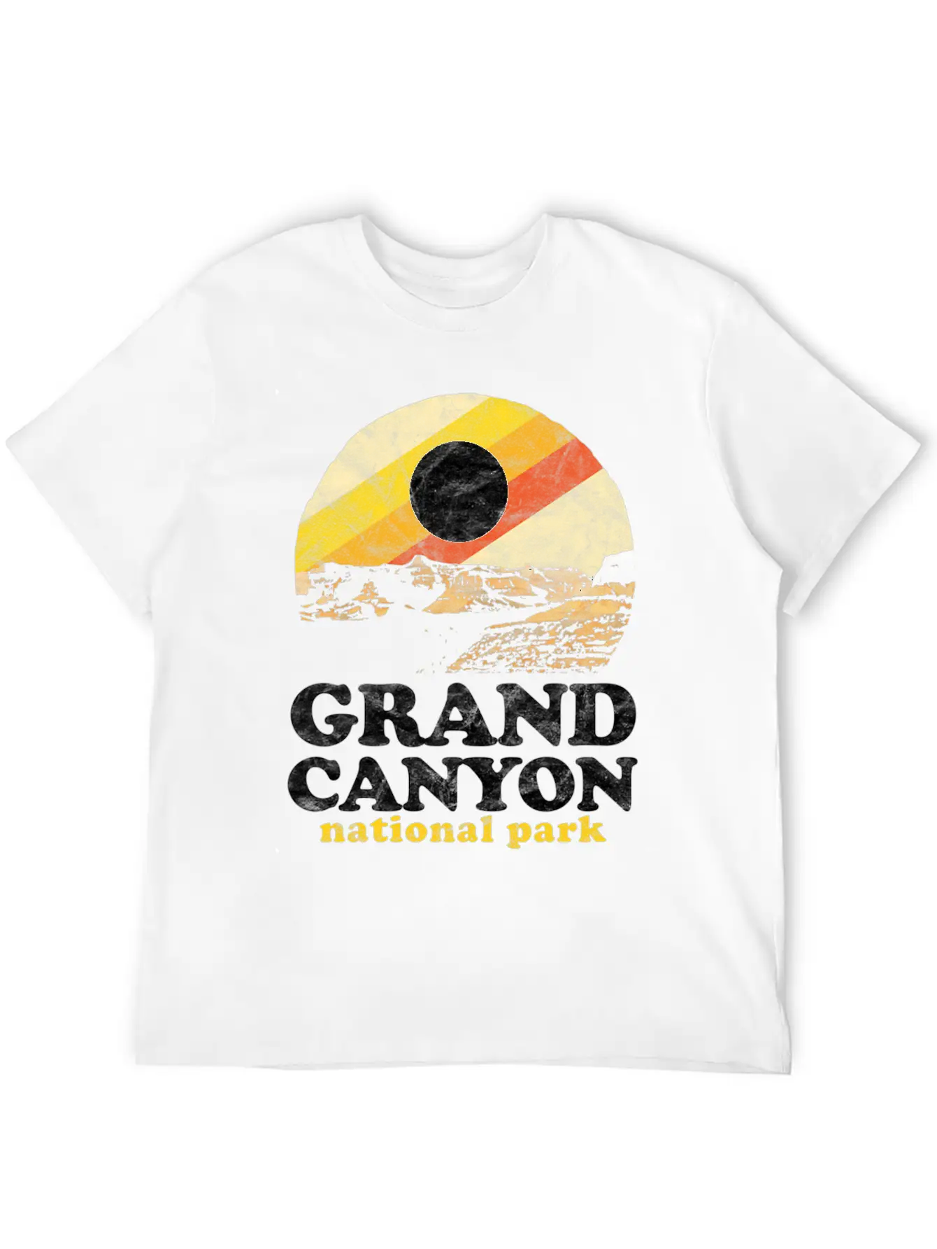 Grand Canyon Eighties Distressed Unisex Casual T-Shirt – Clean Design For Daily Comfort