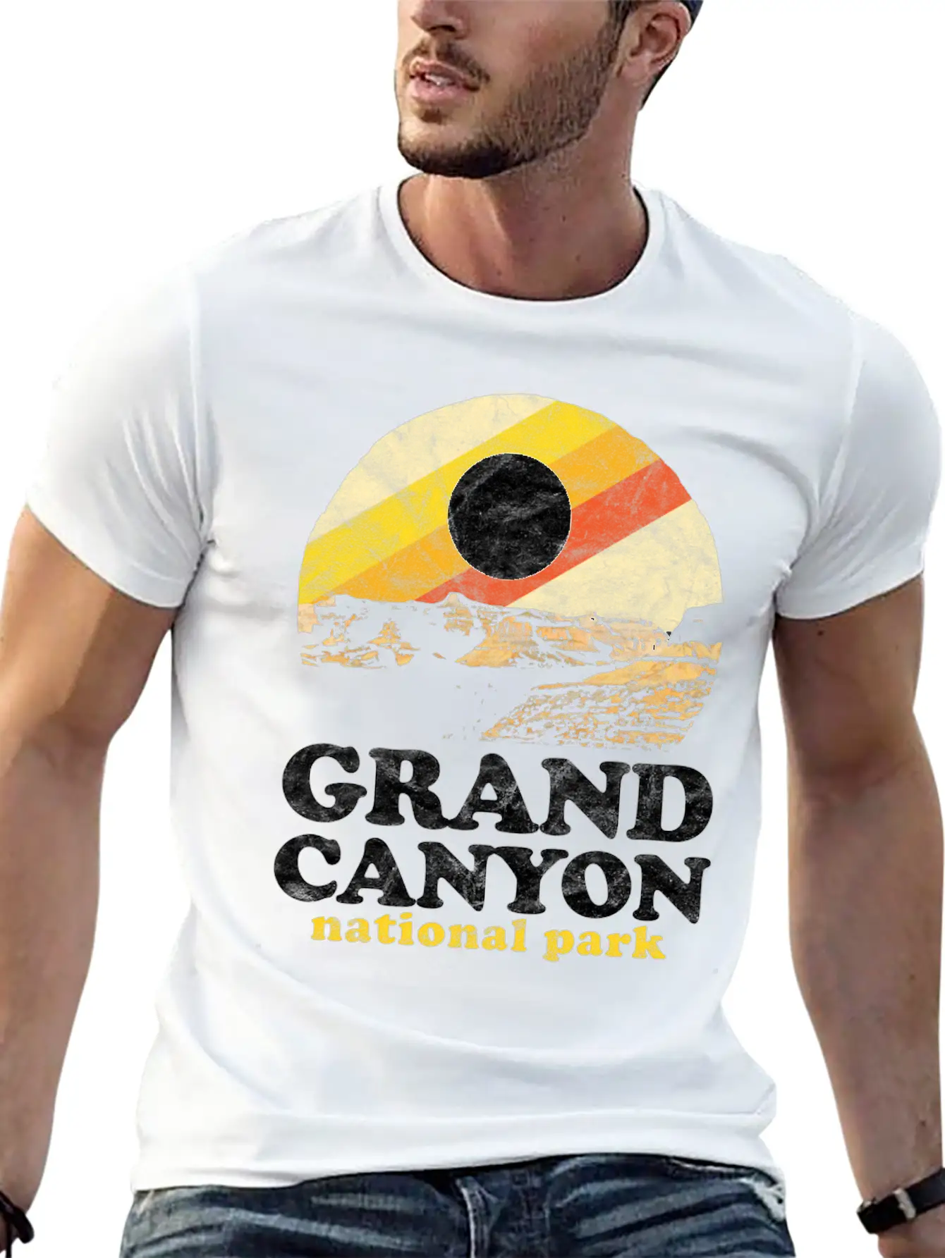 Grand Canyon Eighties Unisex Casual T-Shirt – Clean Design For Daily Comfort