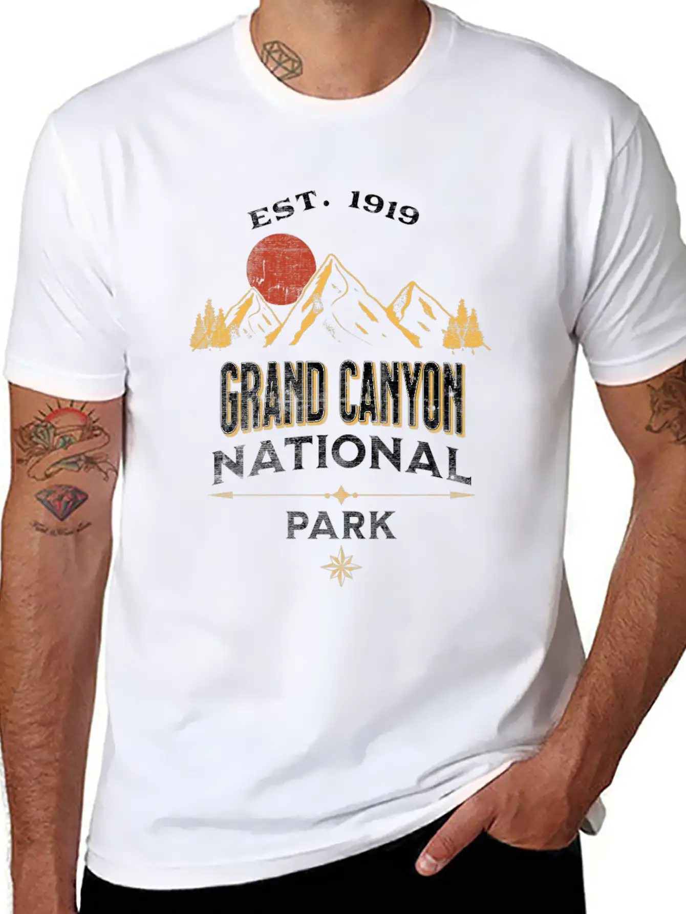 Grand Canyon National Park Unisex Short Sleeve Soft Cotton T-Shirt – Casual Everyday Wear