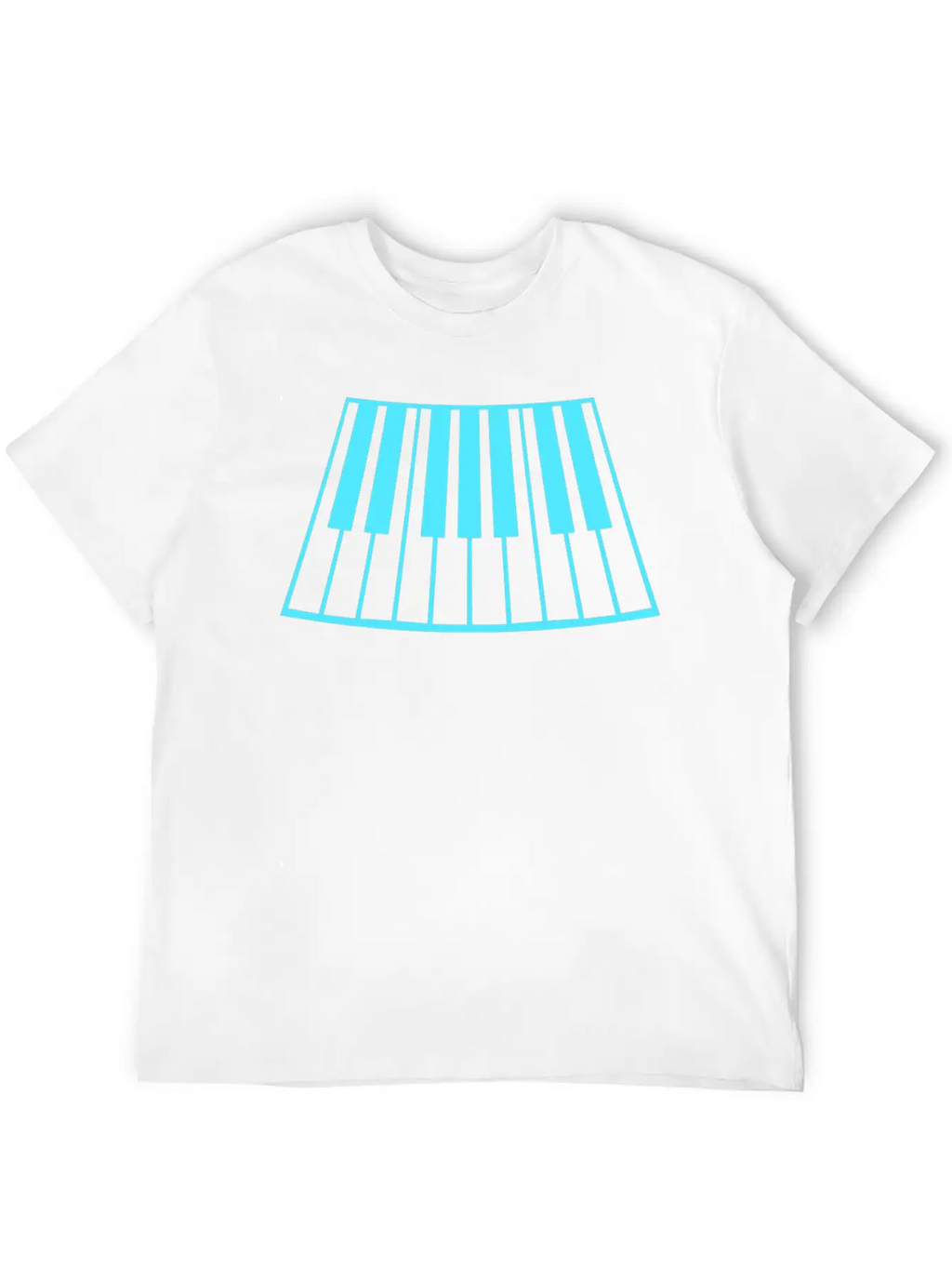 Grand Piano Organ Synthesizer Keyboard Music Logo Unisex Short Sleeve Soft Cotton T-Shirt – Casual Everyday Wear