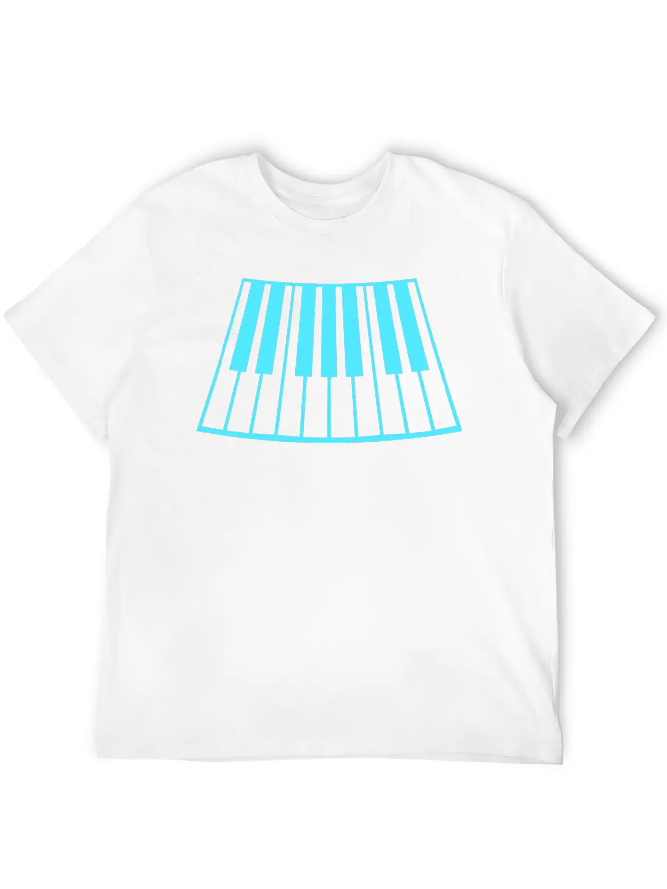 Grand Piano Organ Synthesizer Keyboard Music Logo Unisex Short Sleeve Soft Cotton T-Shirt – Casual Everyday Wear