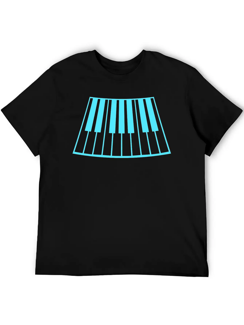 Grand Piano Organ Synthesizer Keyboard Music Logo Unisex Short Sleeve Soft Cotton T-Shirt – Casual Everyday Wear
