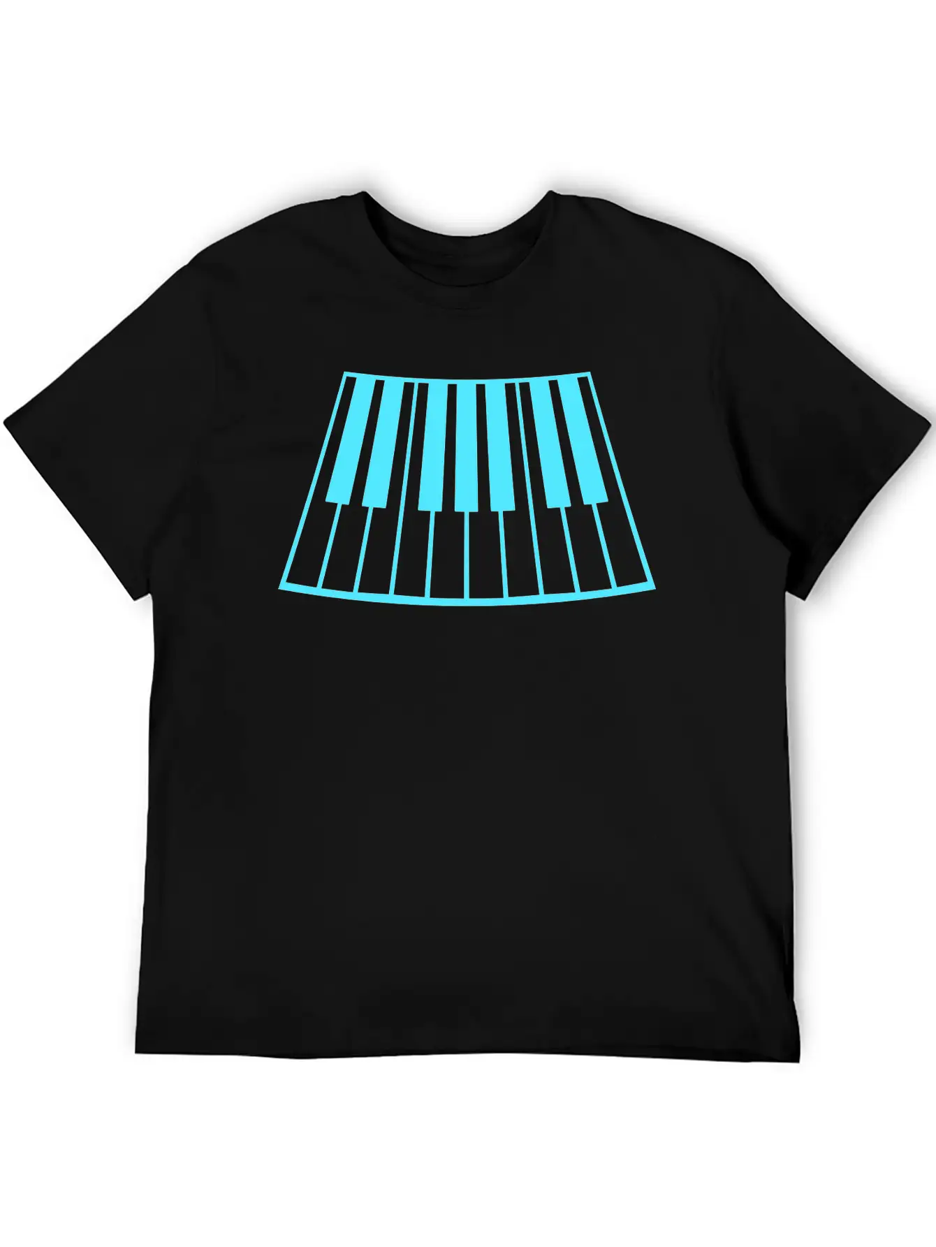 Grand Piano Organ Synthesizer Keyboard Music Logo Unisex Short Sleeve Soft Cotton T-Shirt – Casual Everyday Wear