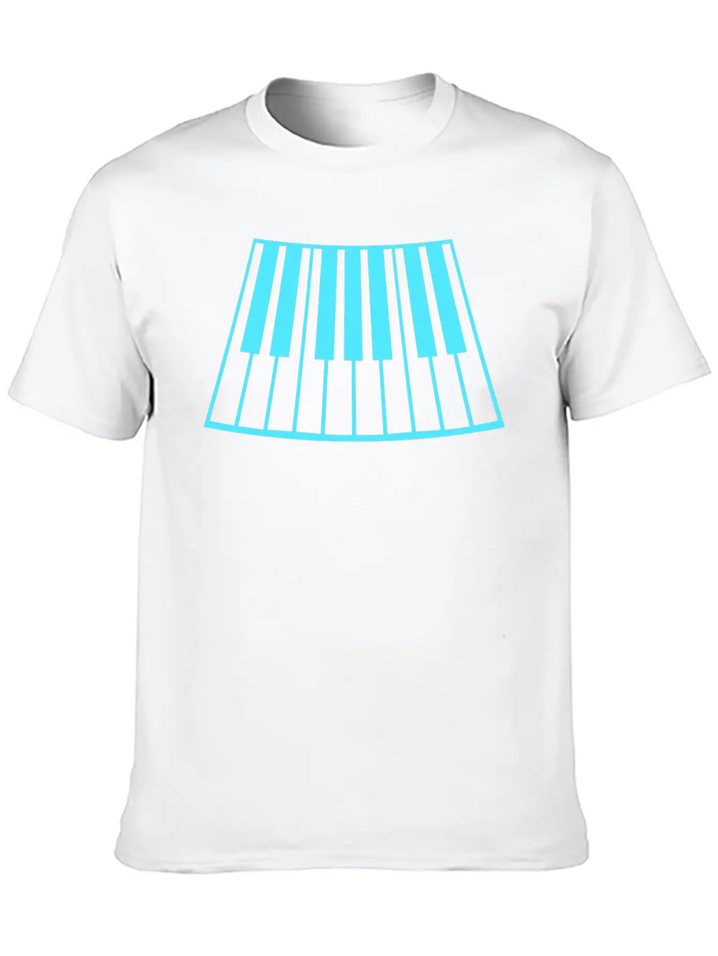 Grand Piano Organ Synthesizer Keyboard Music Logo Unisex Short Sleeve Soft Cotton T-Shirt – Casual Everyday Wear